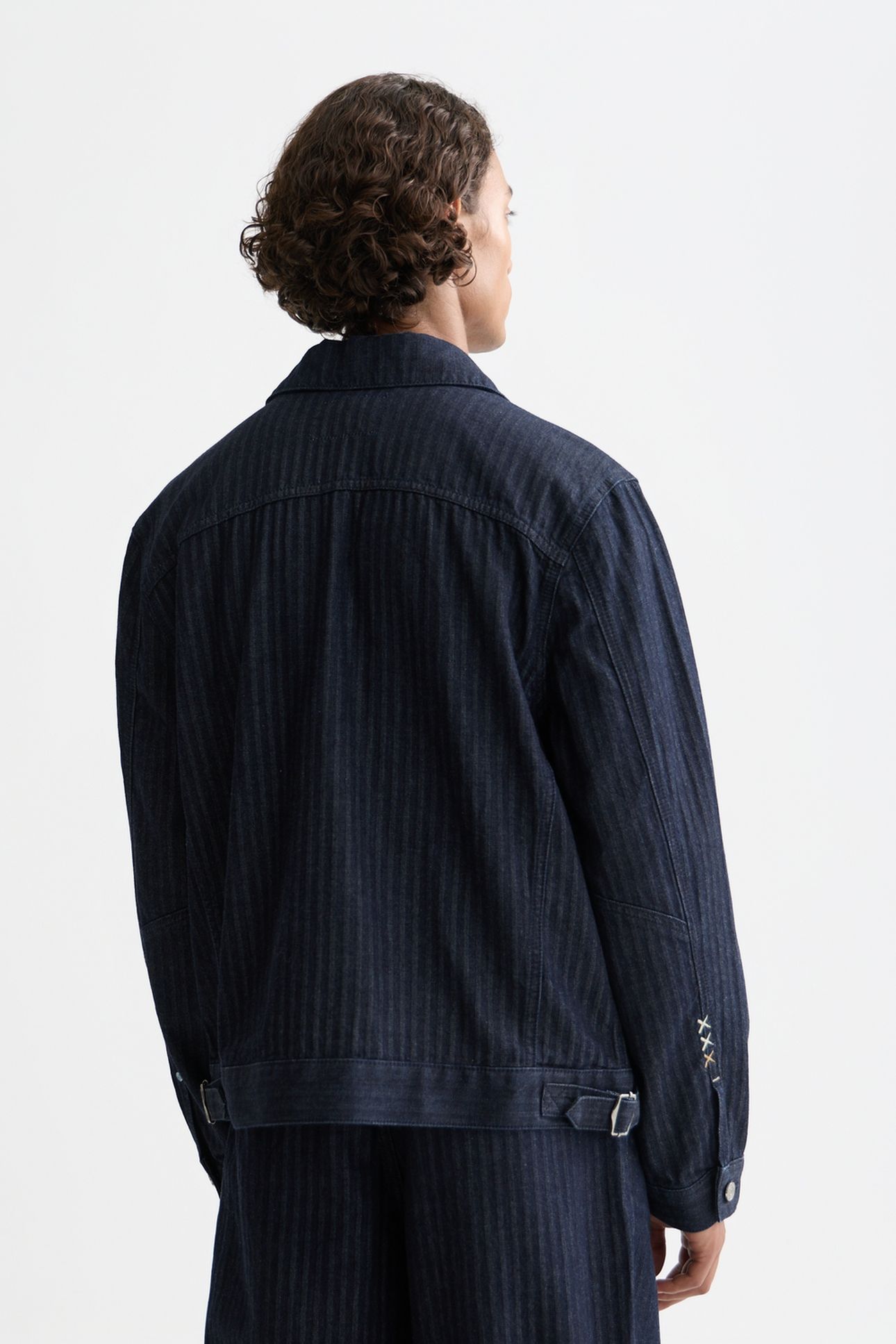 TRUCKER JACKET WITH WESTERN DETAILS NAVY 2