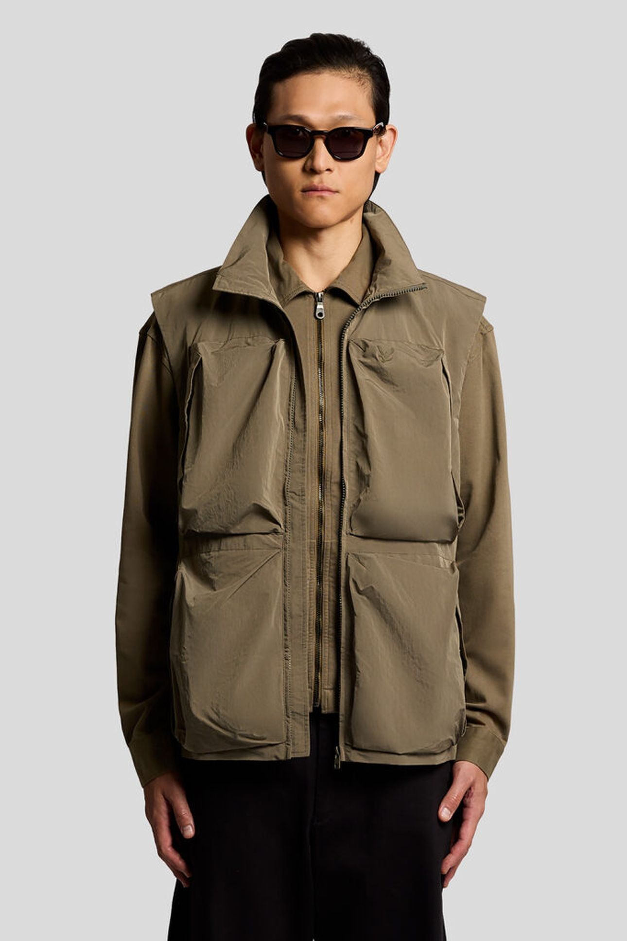 LIGHTWEIGHT RIPSTOP GILET KHAKI ASH 1