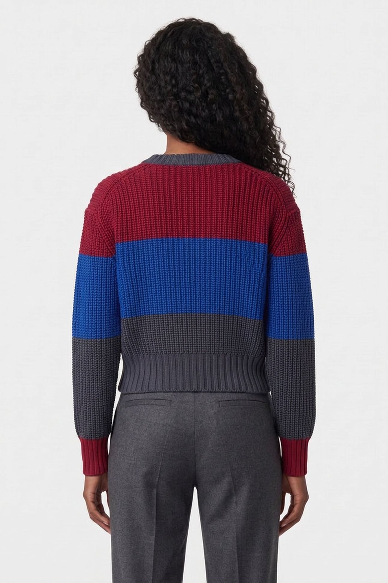 CHUNKY STRIPE CREW NECK INKWELL COMBO 2