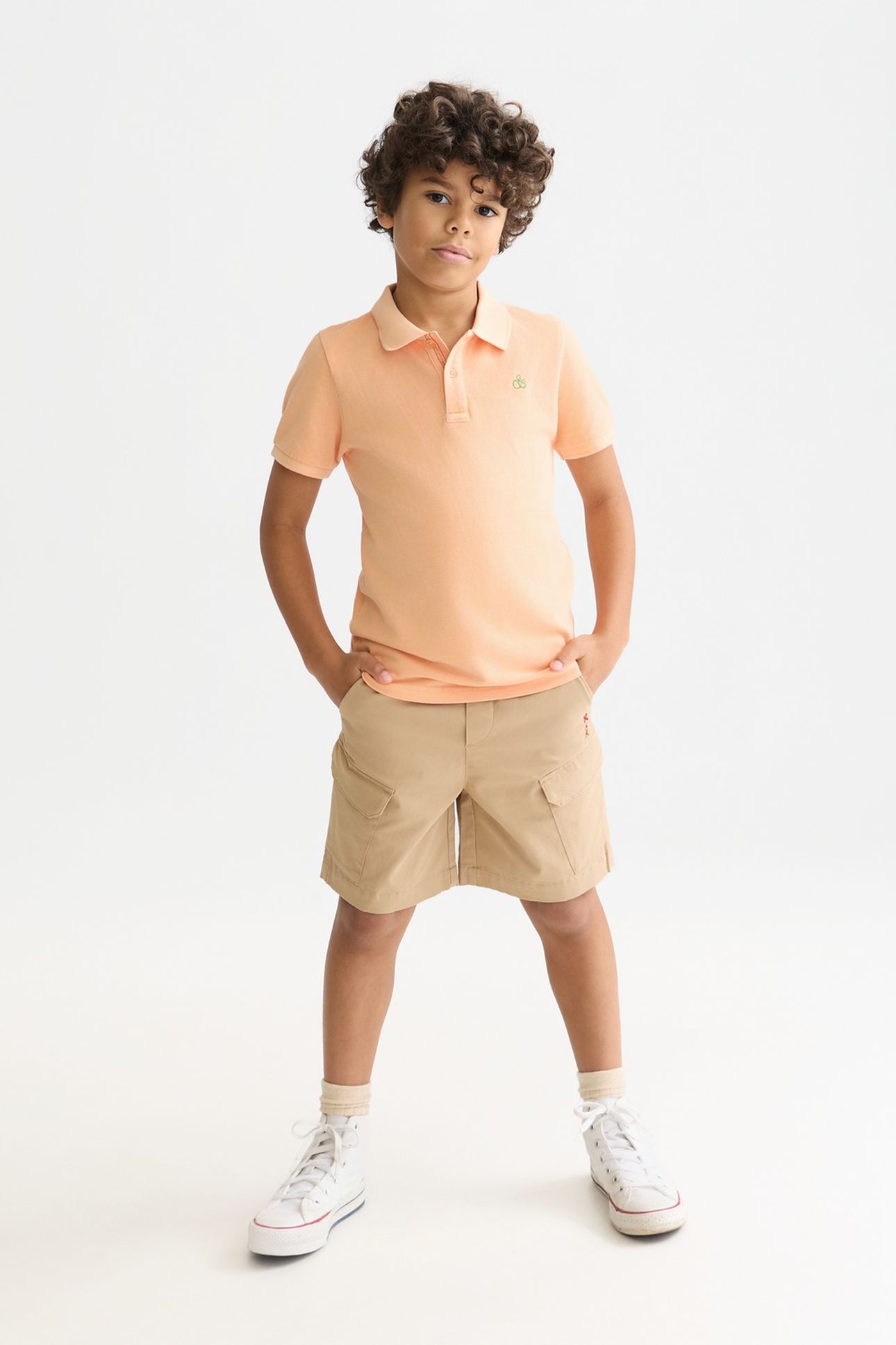 BOYS SEASONAL CORE CHEST EMBROIDERY PIQUE GARMENTDYED POLO D 3