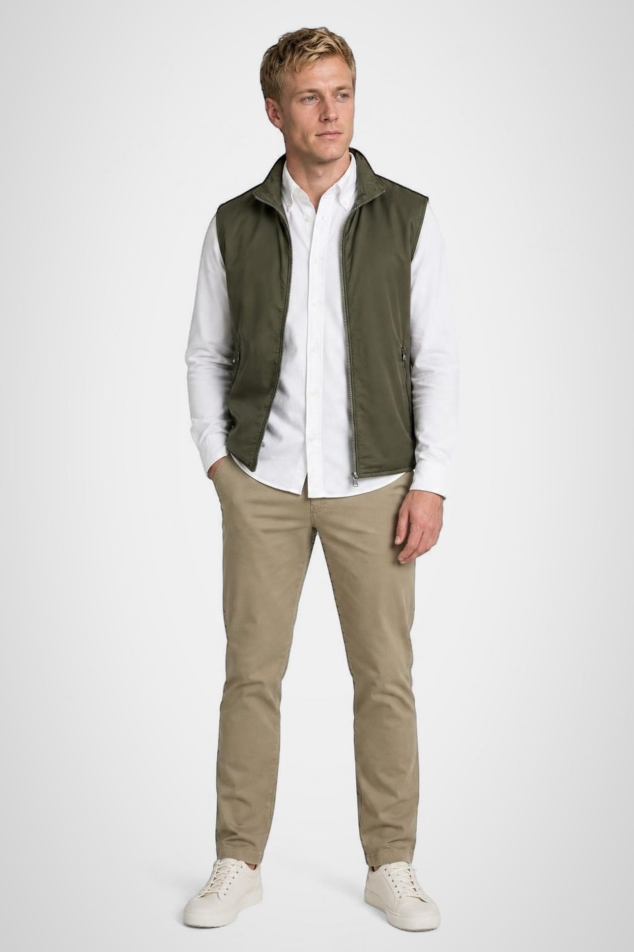 SUPER LIGHT WEIGHT BODYWARMER DARK OLIVE 1