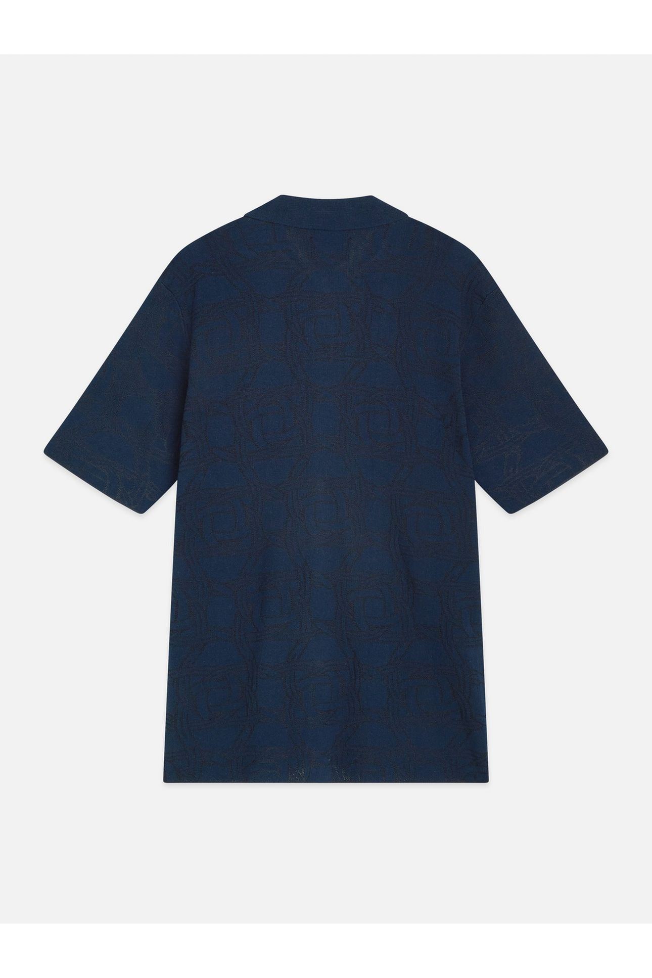 TONEONTONE KNITTED SHORT SLEEVE SHIRT NAVY 2