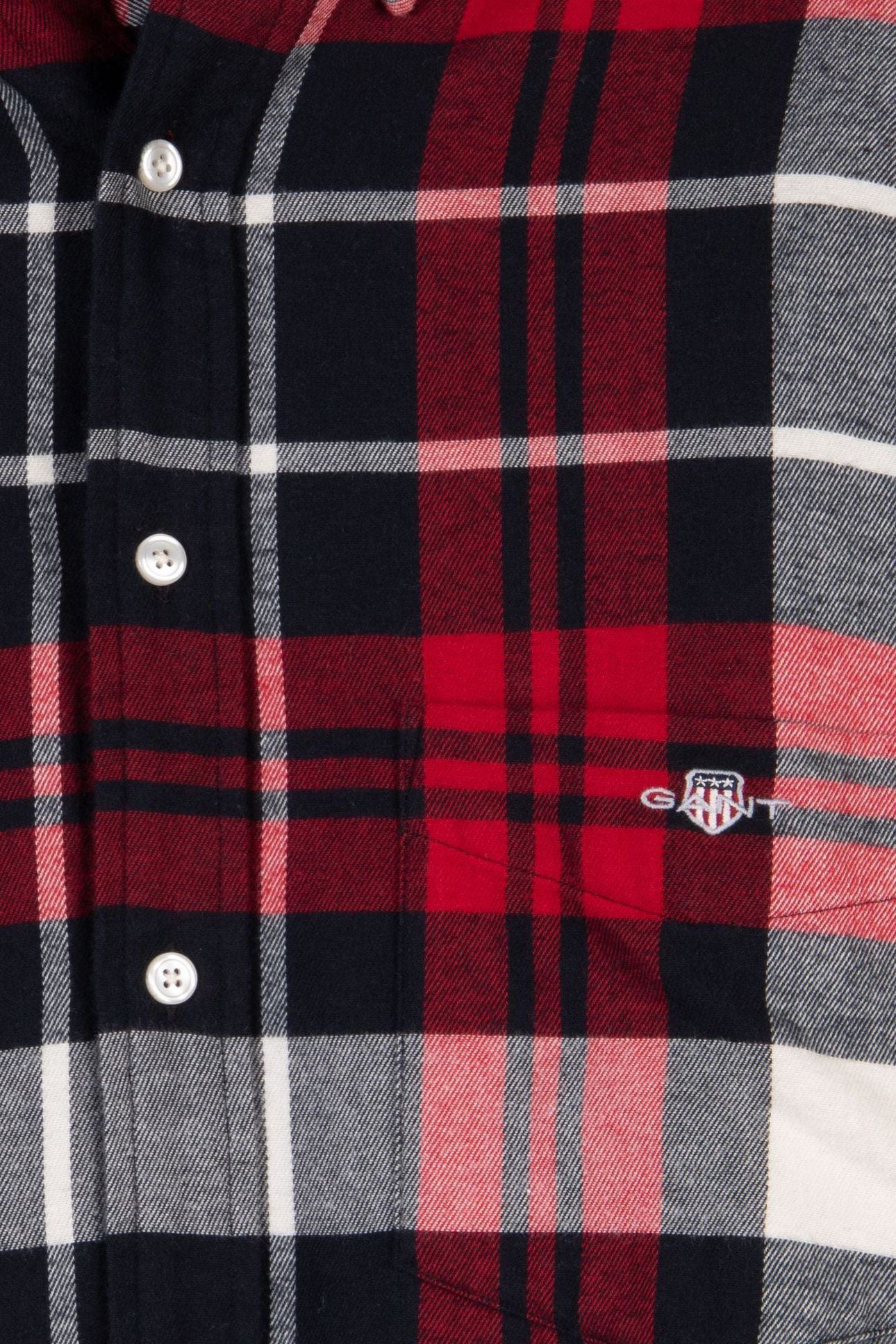 REG FLANNEL CHECK SHIRT RUBY RED 3