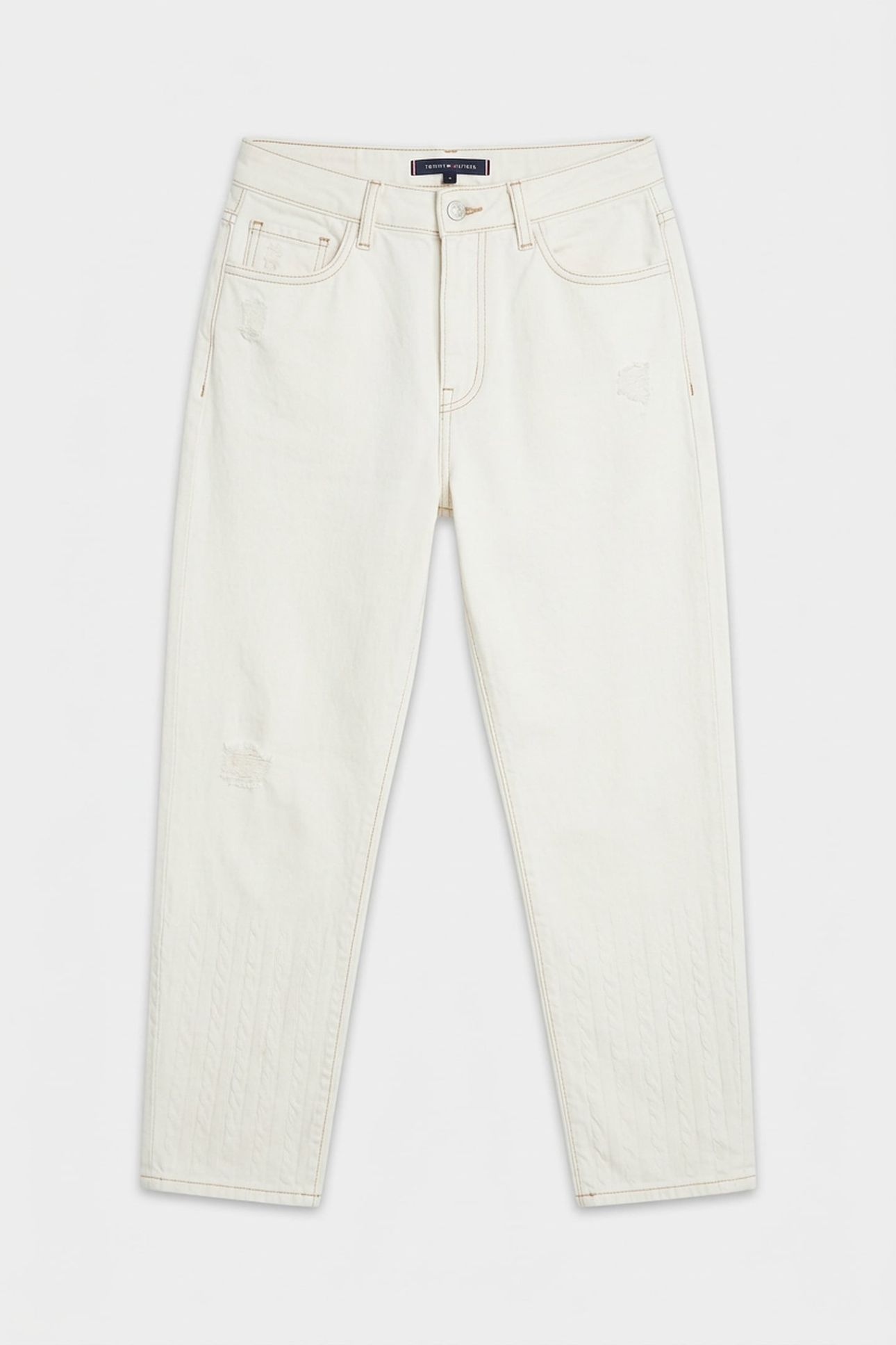 GRAMERCY TAPERED HIGH WAISTED WORN ECRU 3