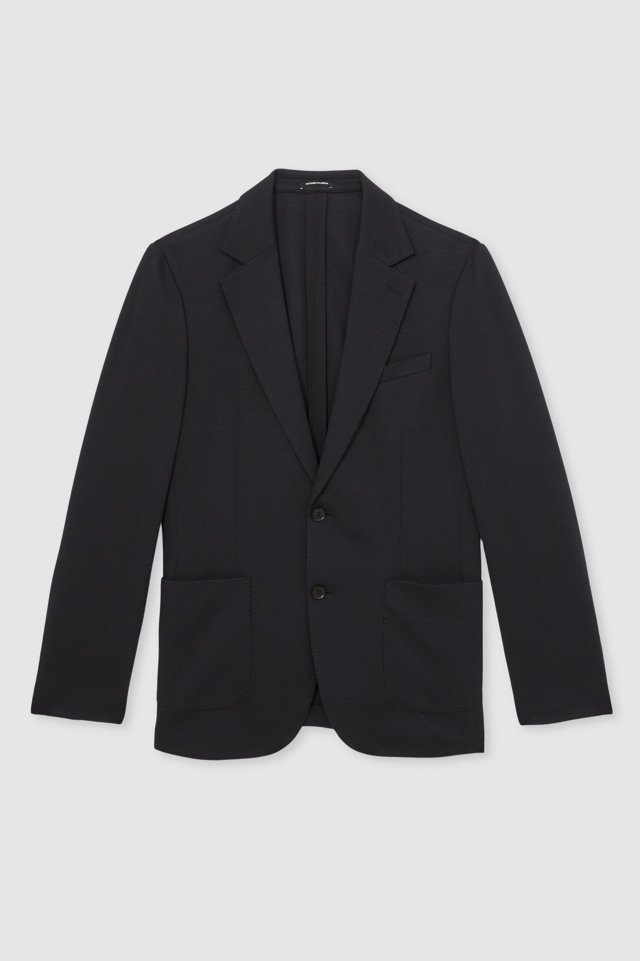 SB 2B NOTCH TEXTURED JERSEY BLAZER NAVY 3