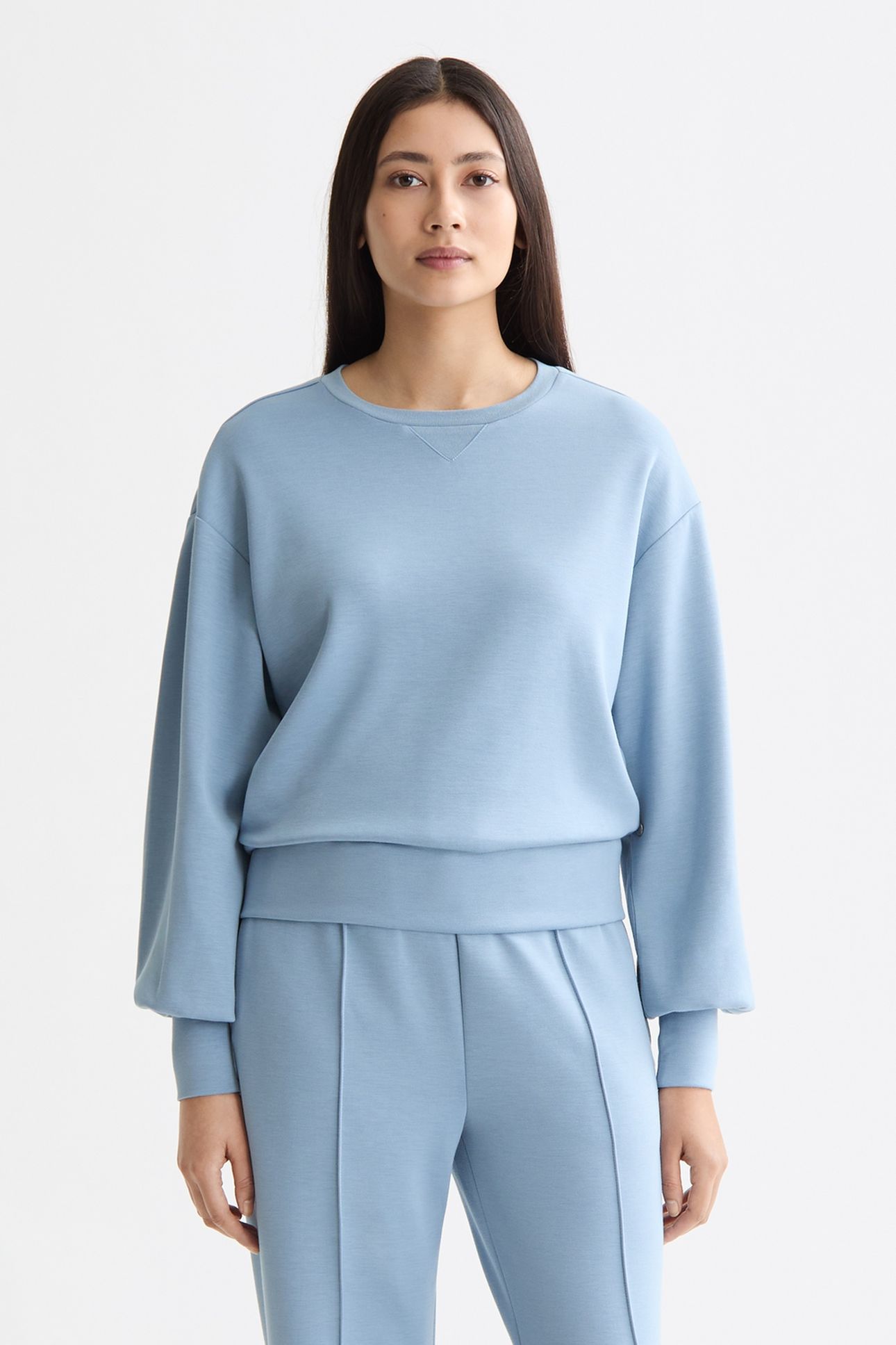 MODAL SWEATSHIRT FADED DENIM 1