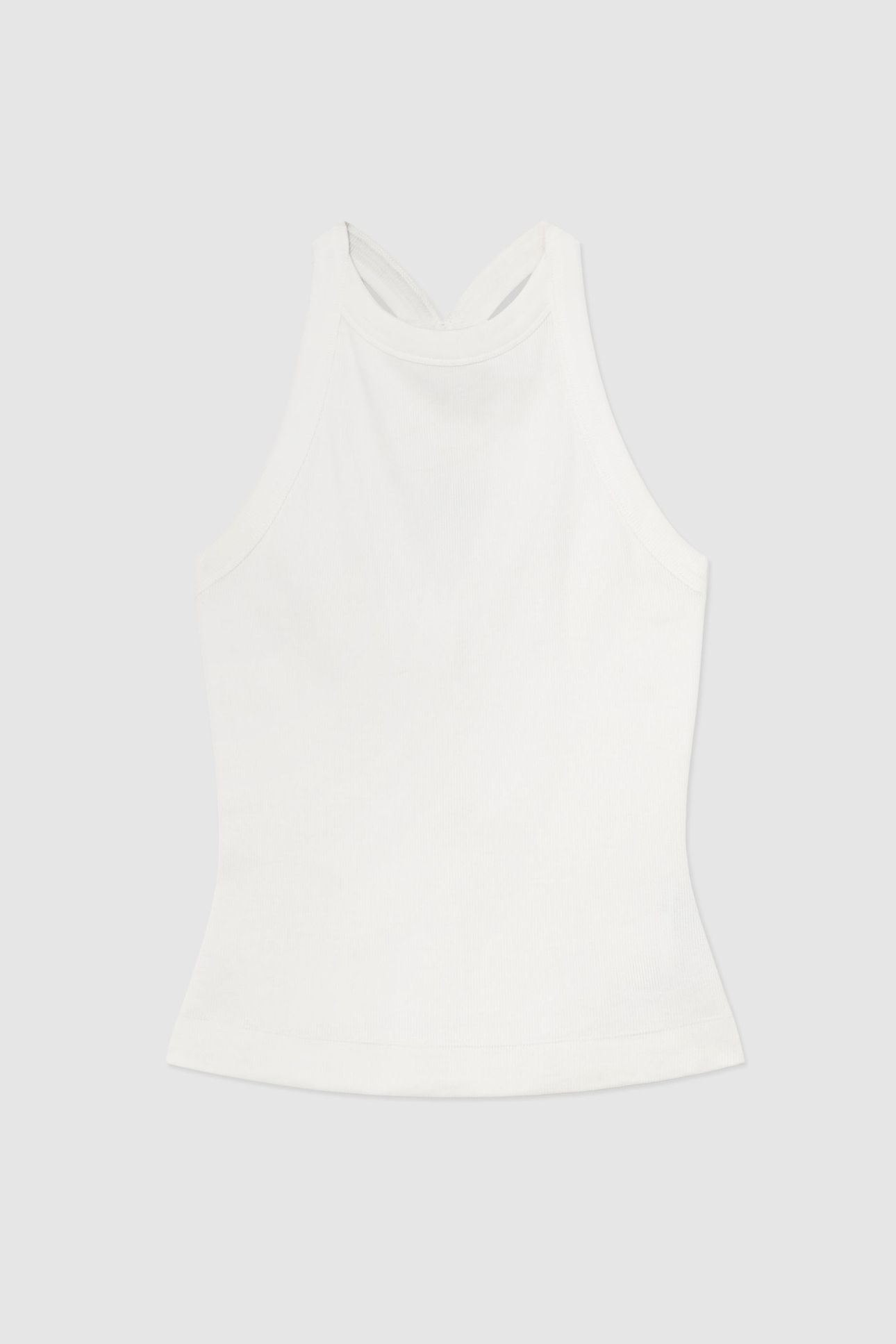 RIB RACERBACK VEST WHITE 3