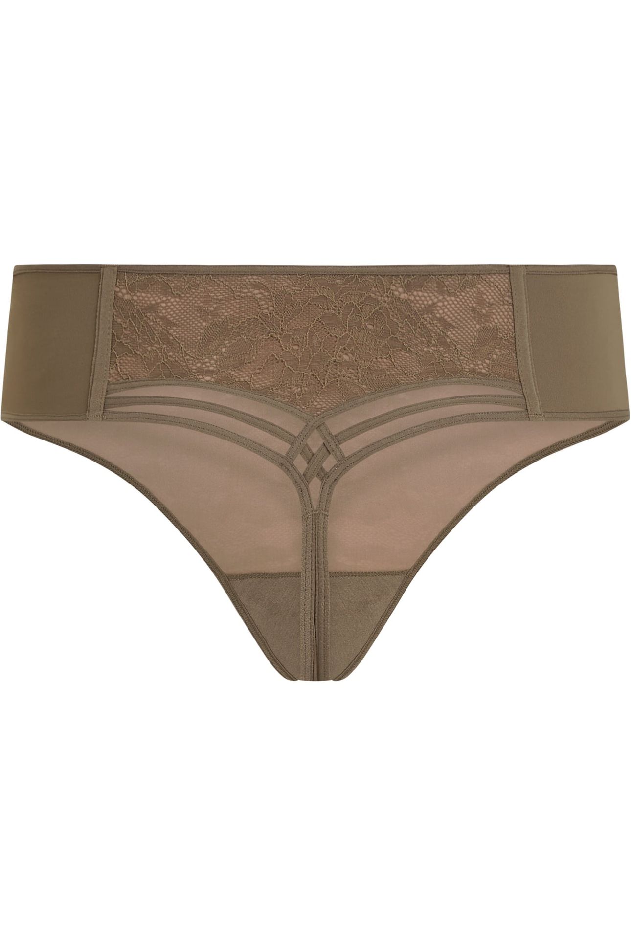DAME DE PARIS CAPPUCINO BROWN THONG 4