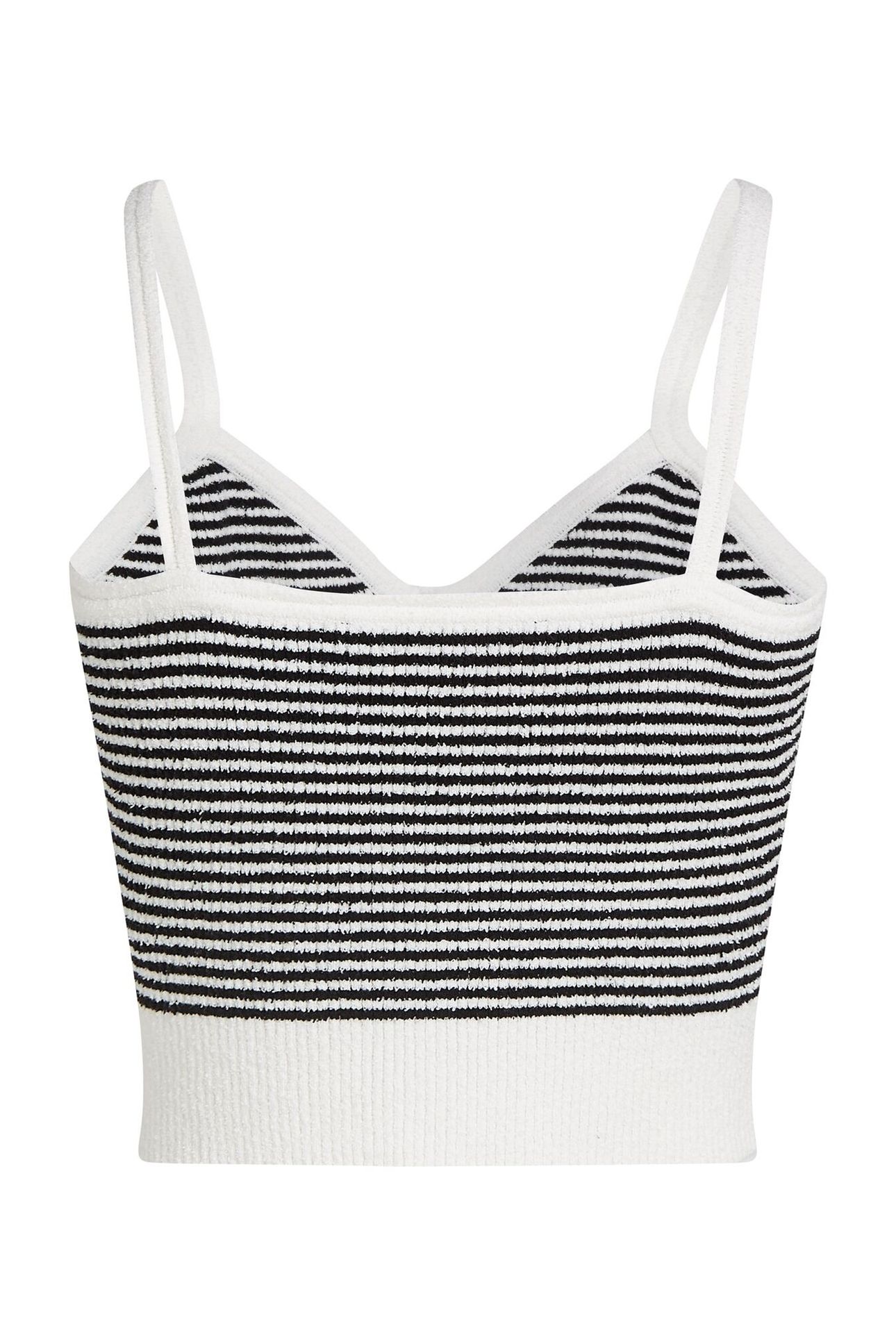 IKON STRIPED KNIT TOP SMALL STRIPE BLACK-WHITE 5