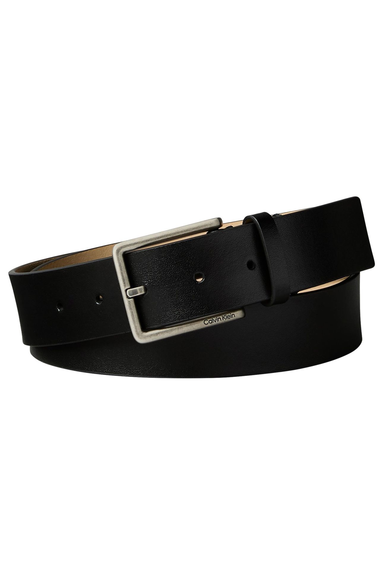 WARMTH BUCKLE SMOOTH BELT BLACK/ANTIQUE SILVER 4