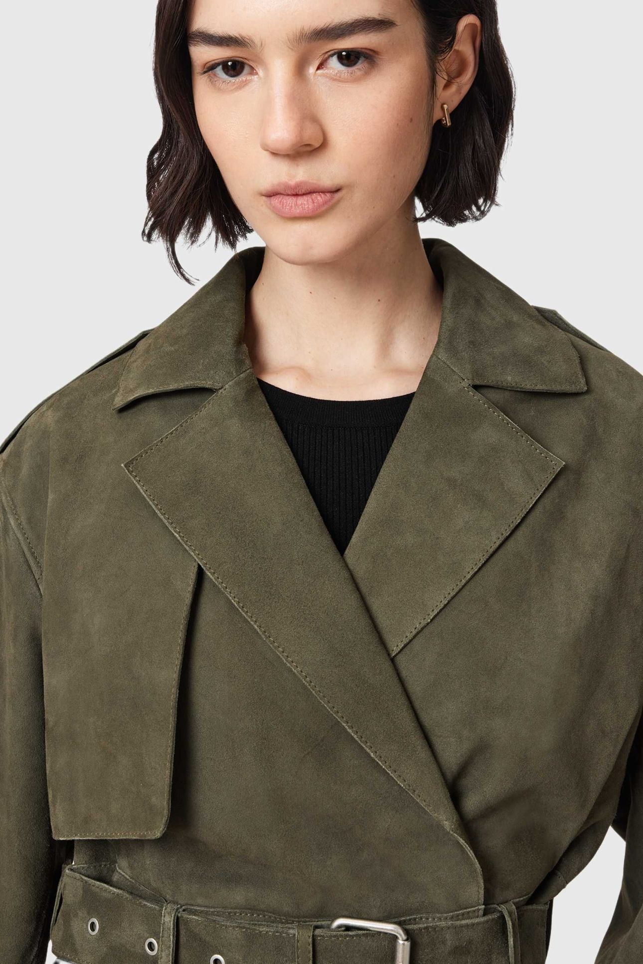 OPHELIA SUEDE JACKET CALEDONE GREEN 7
