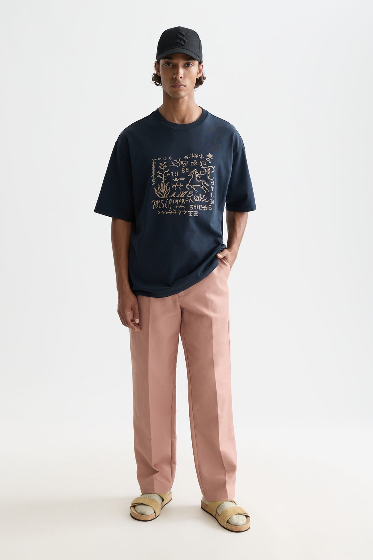 OTIS COTTON-TWILL RELAXED STRAIGHT-FIT CHINO DARK PINK 3