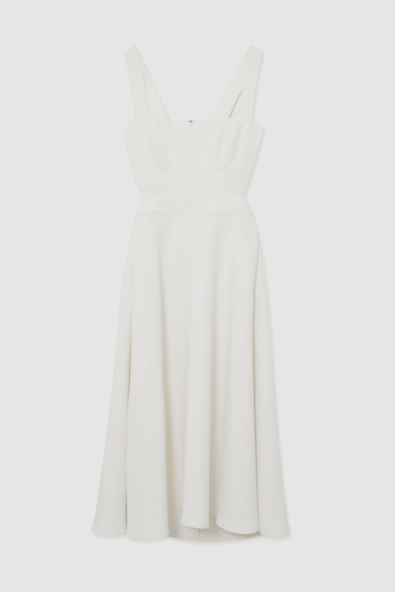 WAISTED MIDI DRESS IVORY 5