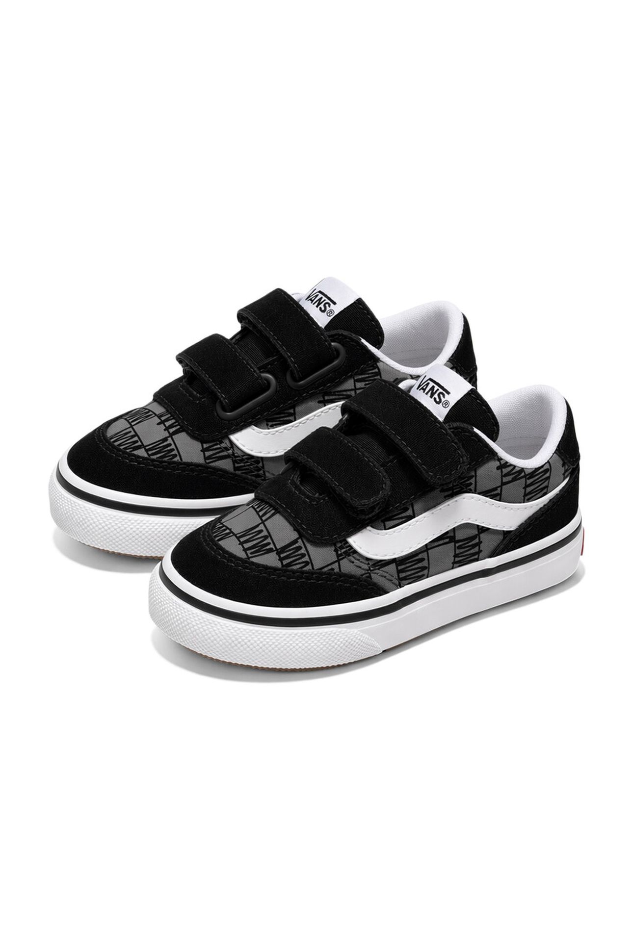 TODDLER BROOKLYN LS V SCRIBBLE CHECK BLACK 3
