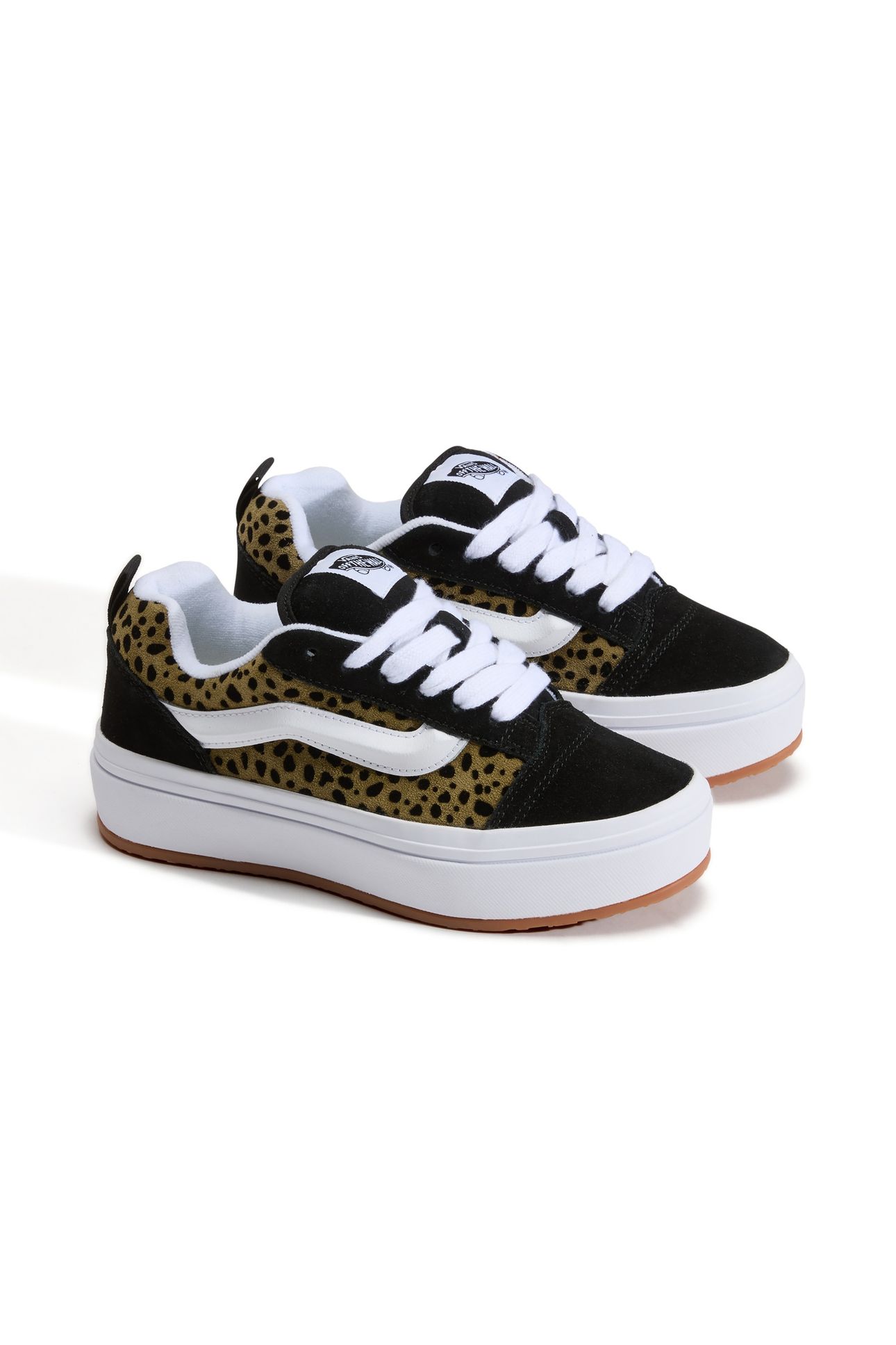 UNISEX KNU SKOOL PLATFORM LIGHT SPOTTED OLIVE BROWN/BLACK 3