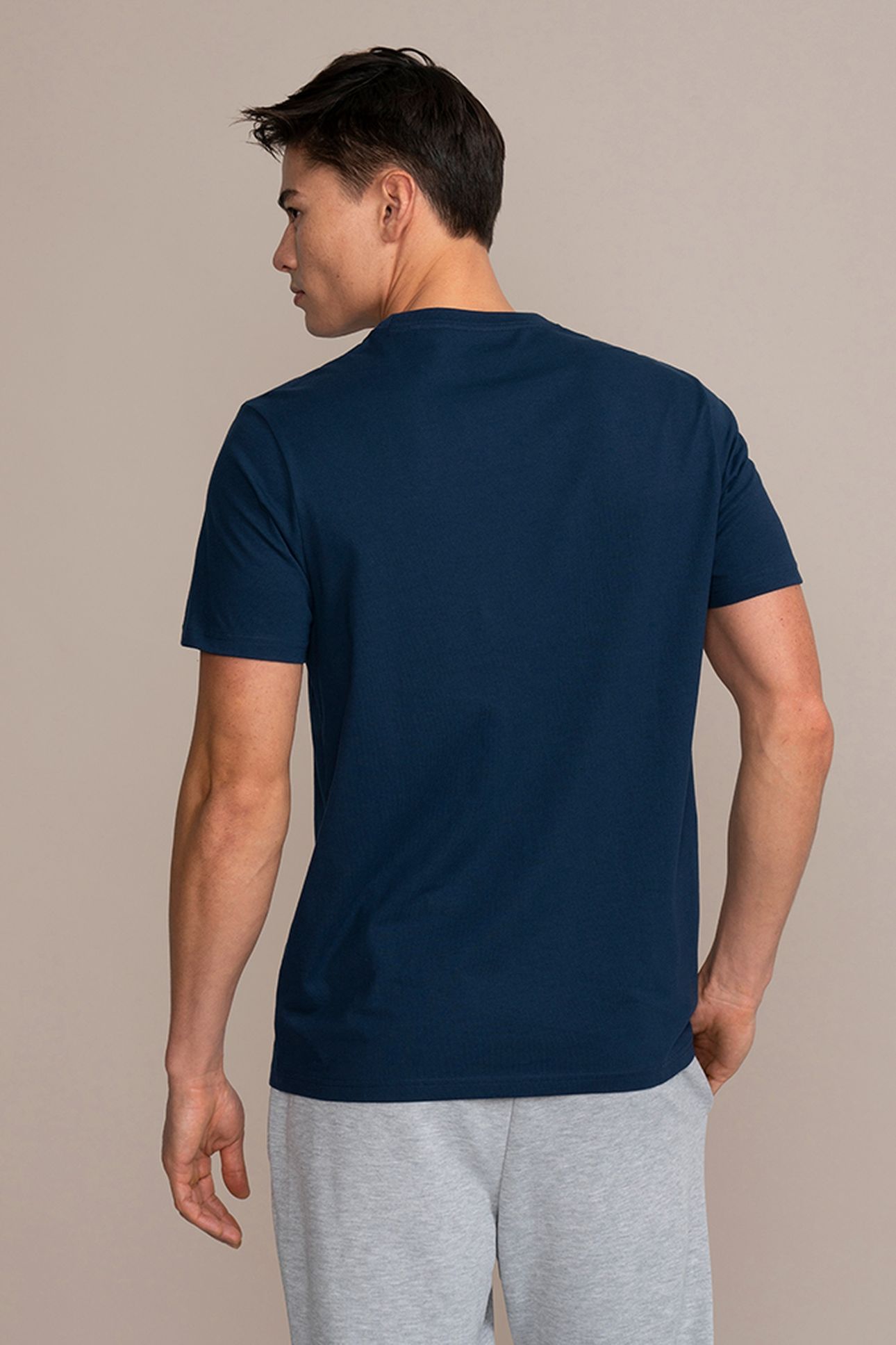 MUSCLE JOE CREW NECK TEE NAVY 3
