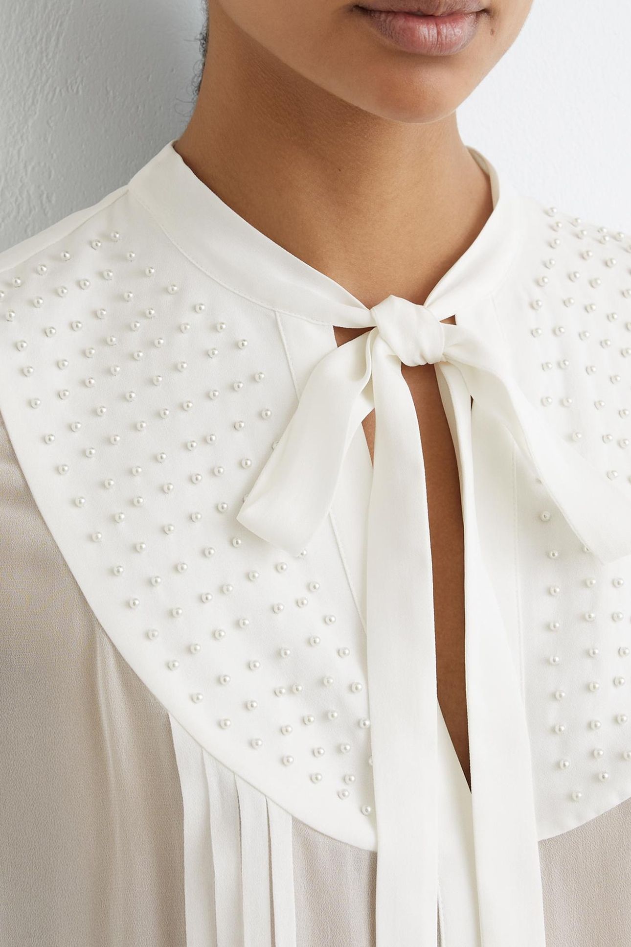 TIE NECK BLOUSE IVORY 6