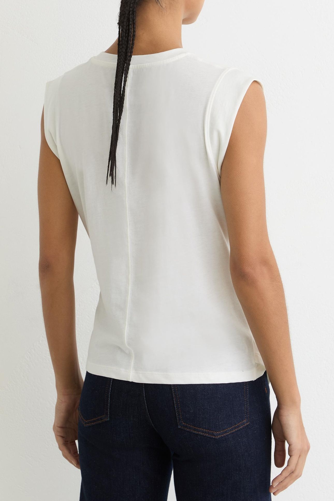 DRAPE CREW NECK T-SHIRT WHITE 3