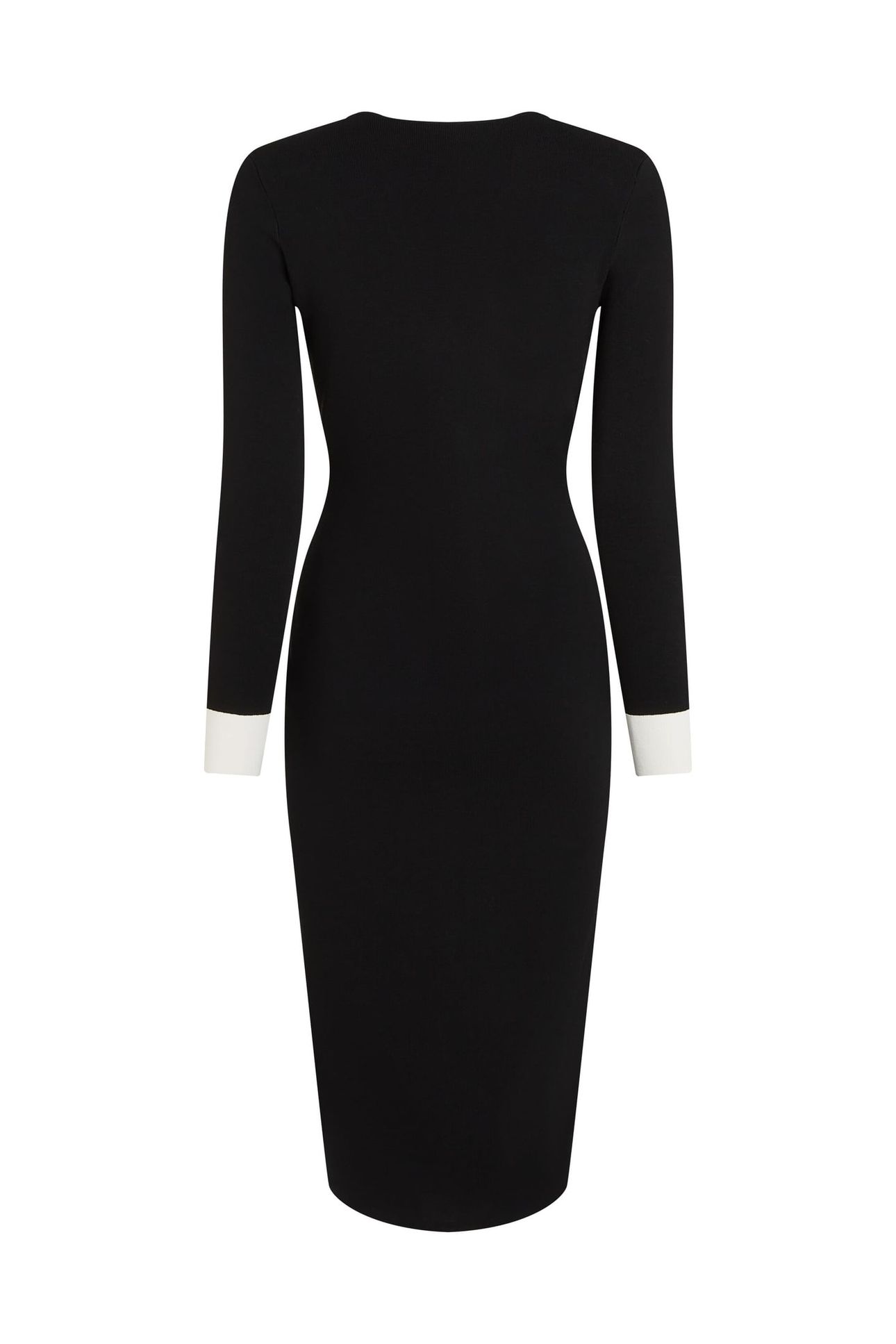 BLACK AND WHITE KNIT DRESS BLACK/WHITE 5