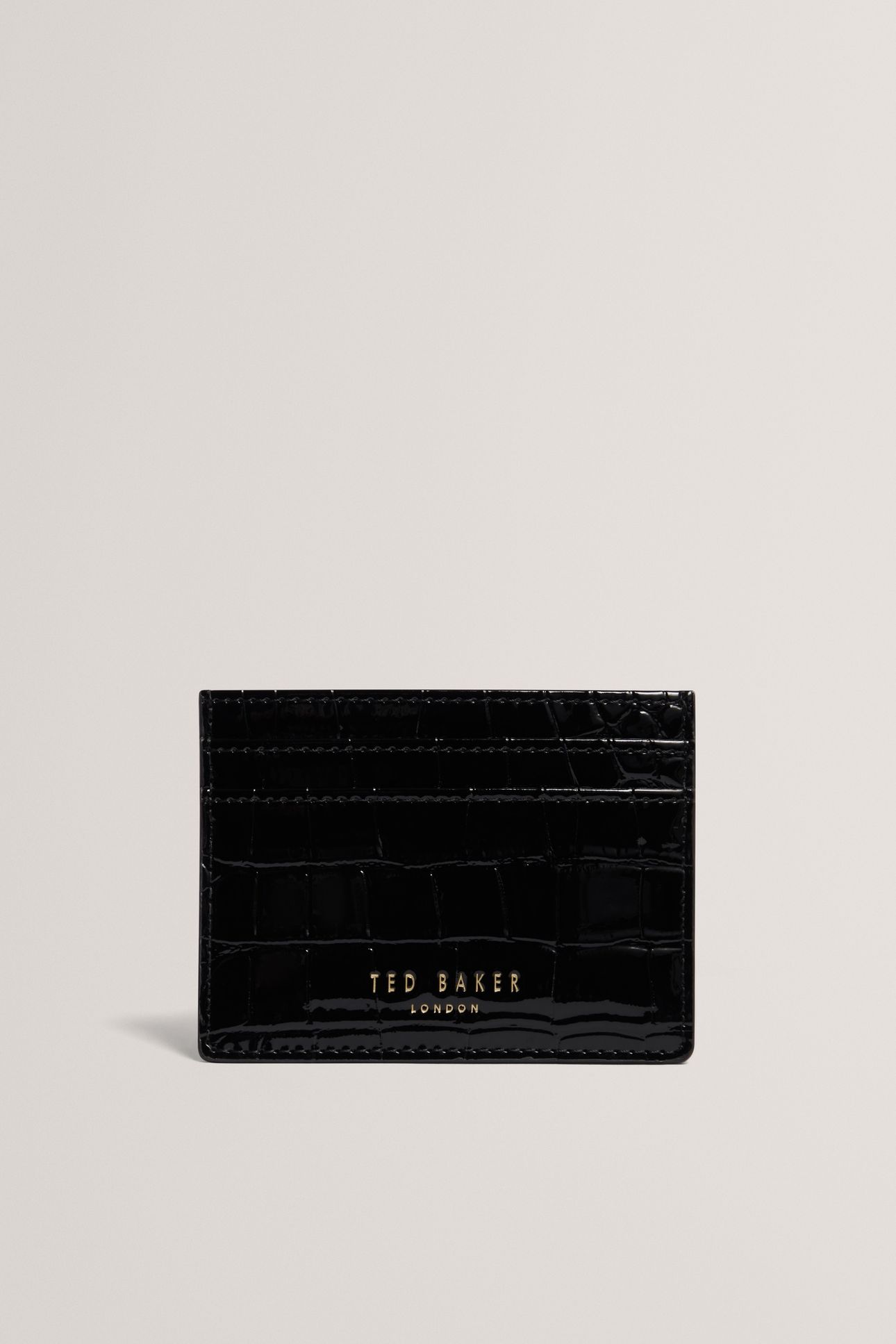 CROC EFFECT CARD HOLDER BLACK 1