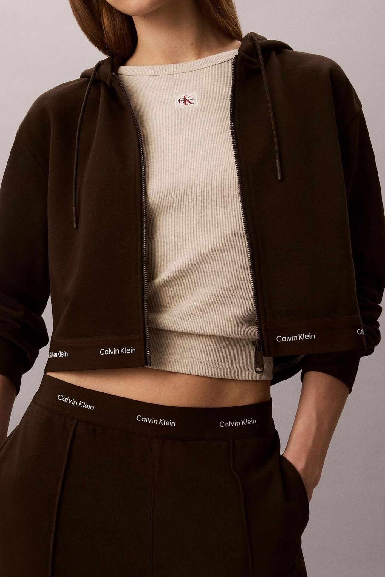 LS TERRY LOGO WAIST DARK COFFEE 3