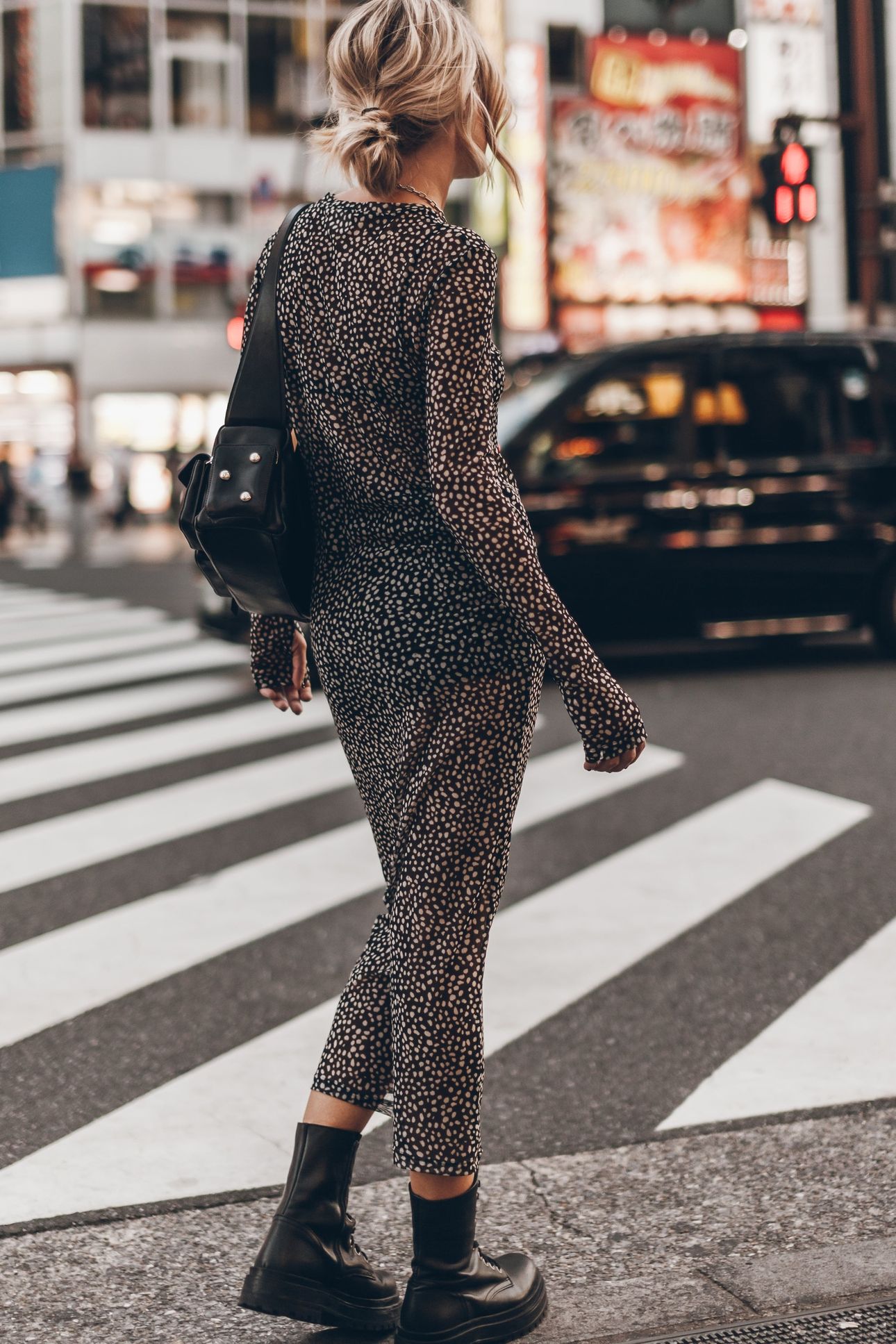 THE DOTTED MESH LONGSLEEVE DRESS 3