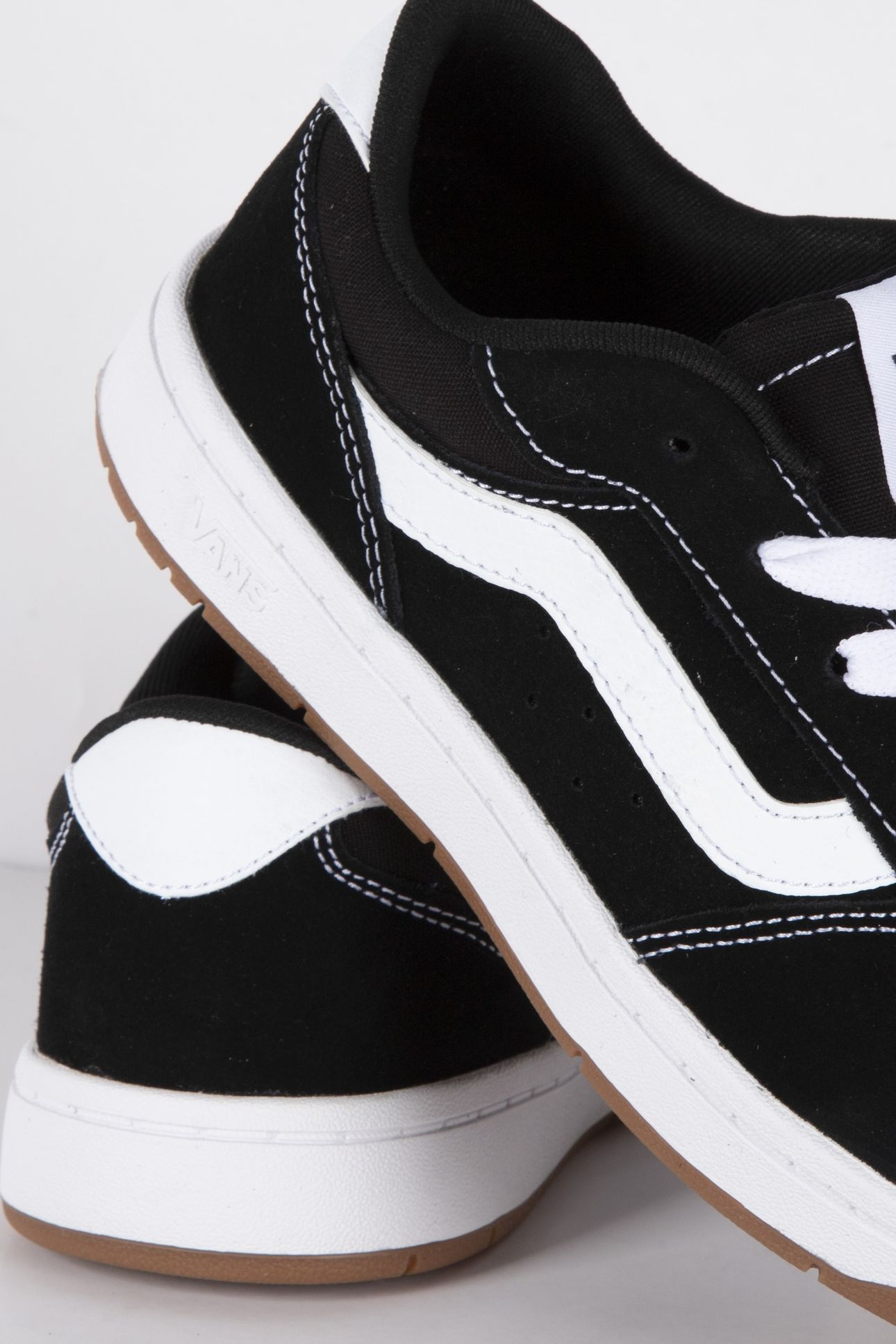 JUNIOR RYLAND LS SUEDE/CANVAS BLACK/WHITE 5