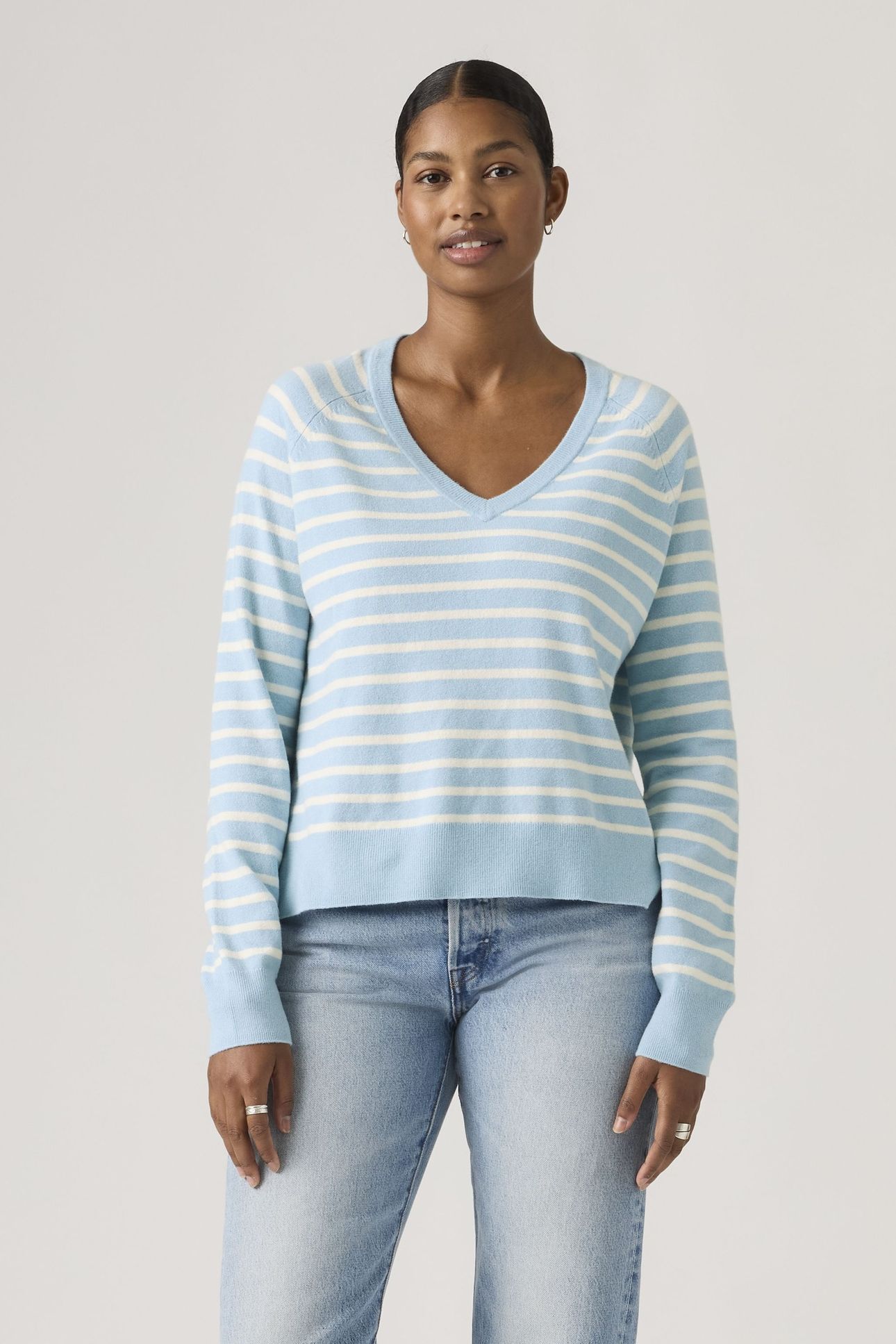SUPERSOFT V-NECK PULLOVER SWEATER 1