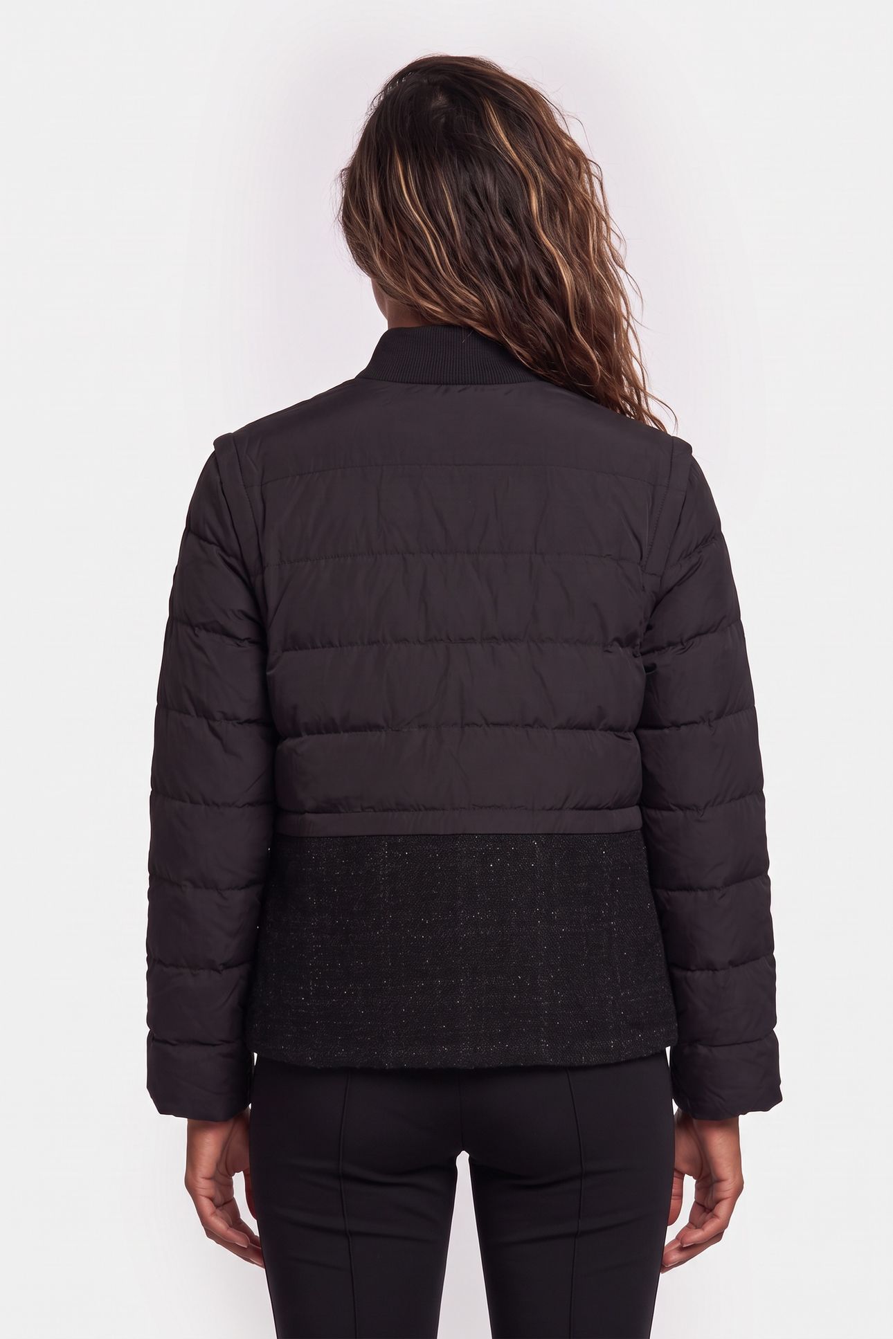BOUCLE MIX TRANSFORMER JACKET BLACK 2
