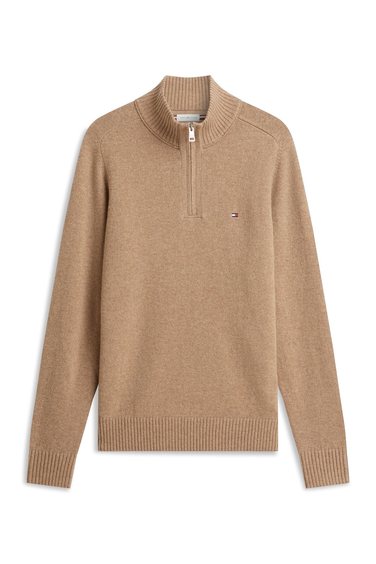 LAMBSWOOL ZIP MOCK SAFARI CANVAS HEATHER 3