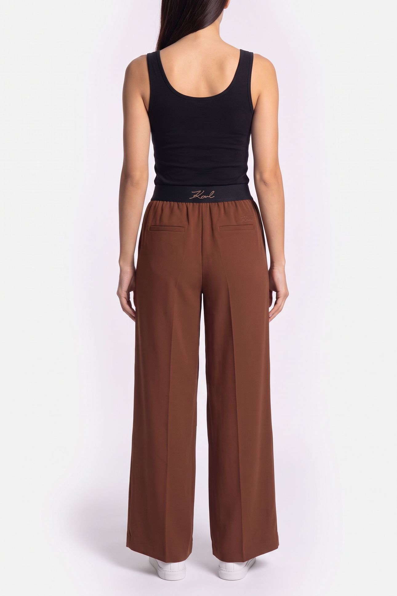 CADY ELASTIC WAIST PANTS FRIAR BROWN 2