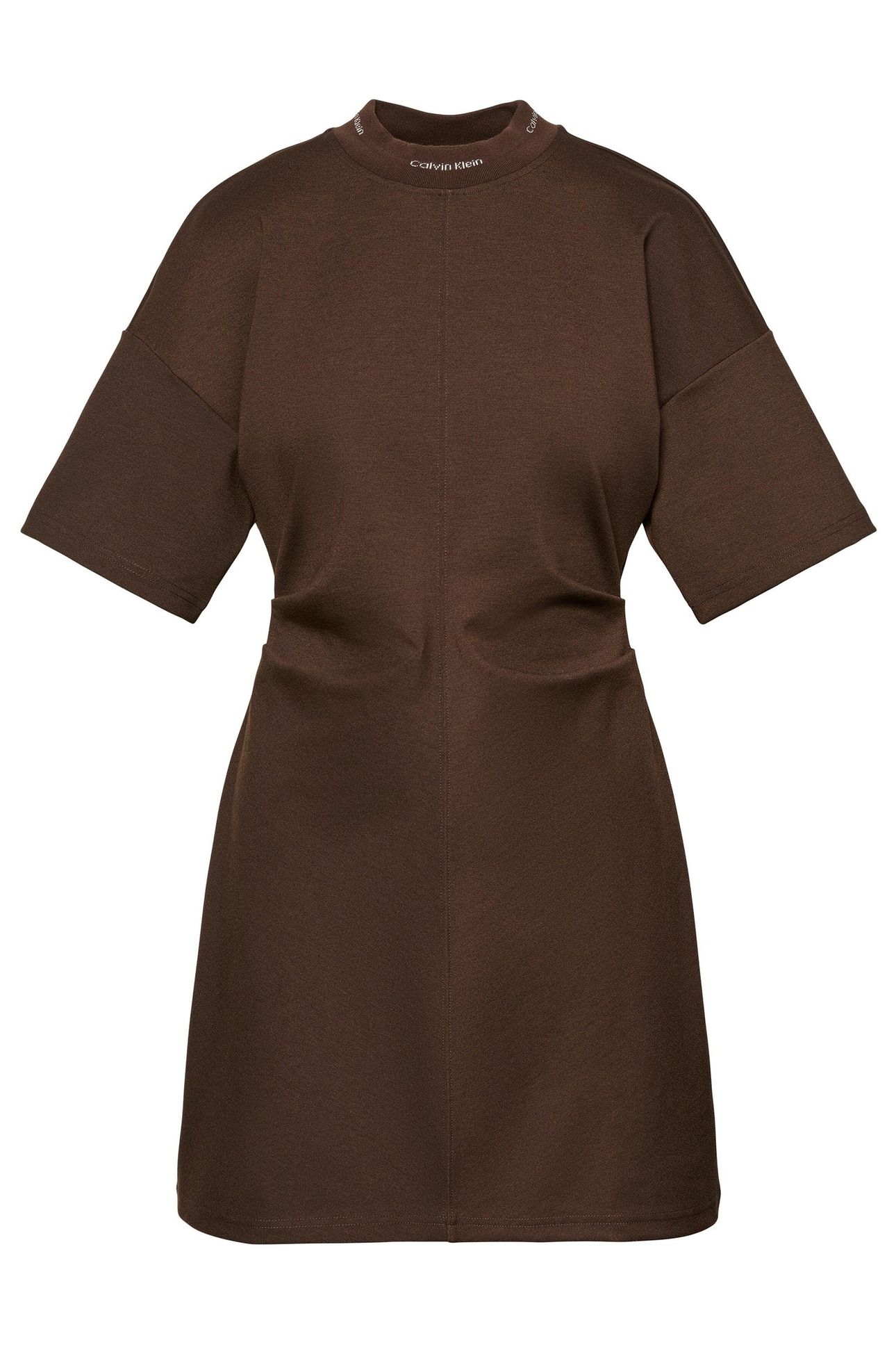 SS LOGO RIB INTERLOCK DRESS DARK COFFEE 5