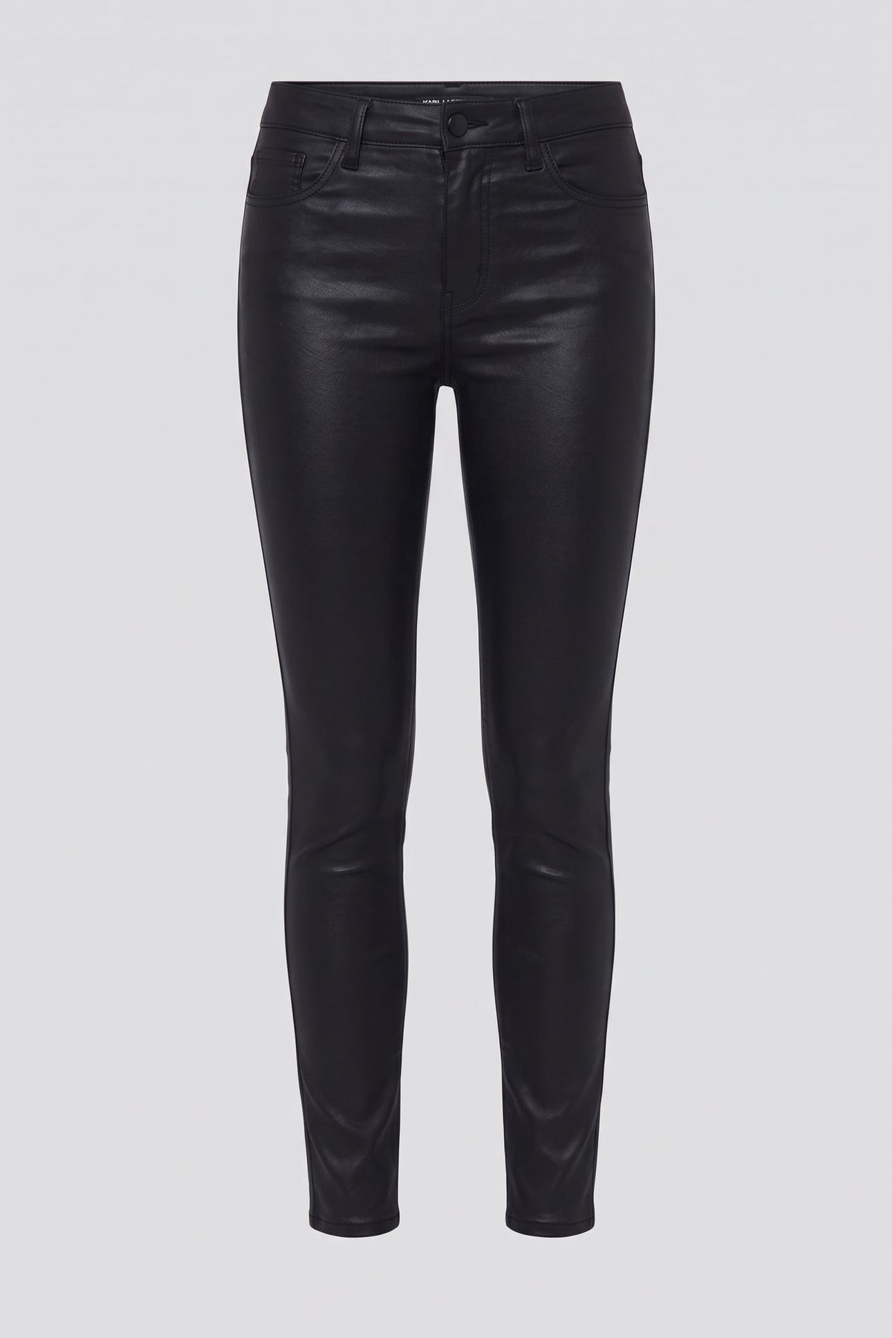 COATED SKINNY DENIM BLACK SOLID DENIM 6