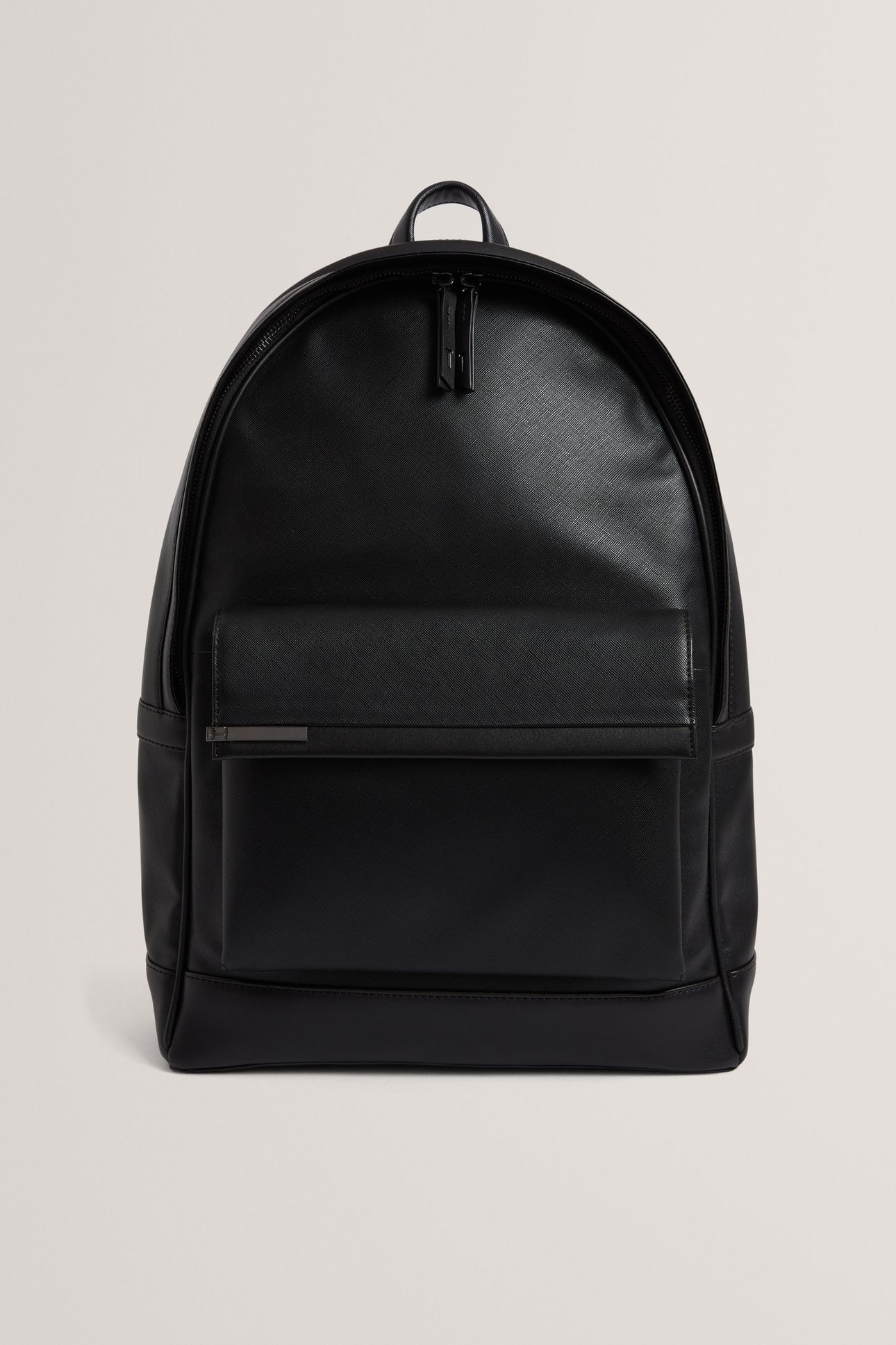 TIE BAR DETAIL PU BACKPACK BLACK 2