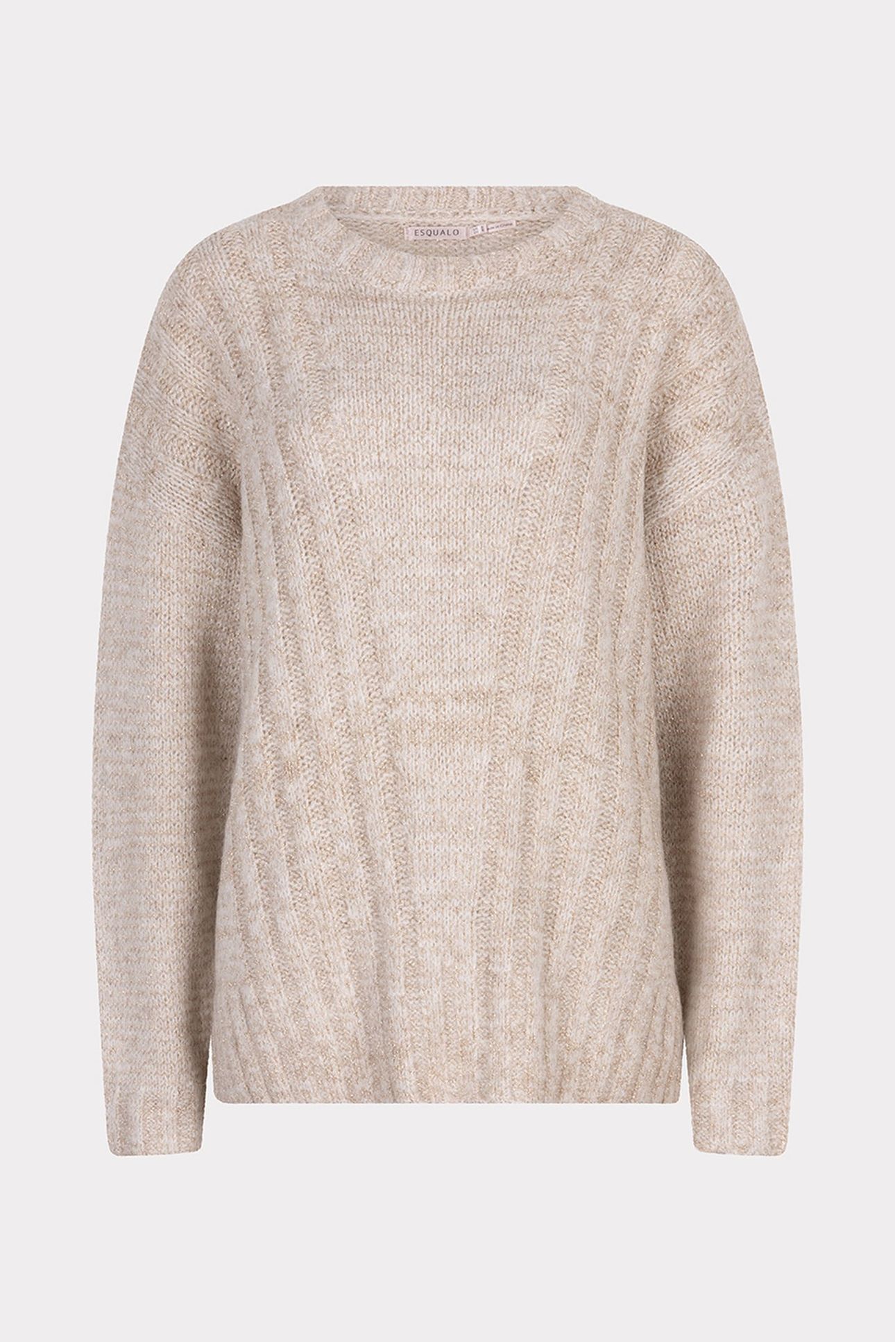 SWEATER V-NECK LUREX SAND 4