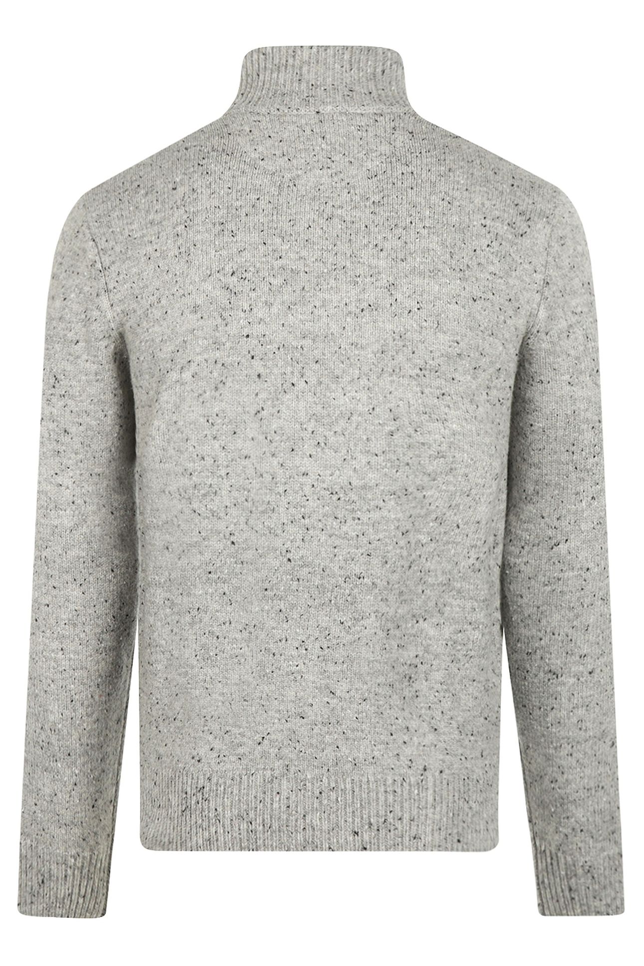 ZIP THRU FISHERMANS CARDIGAN MEDIUM GREY MELANGE 4