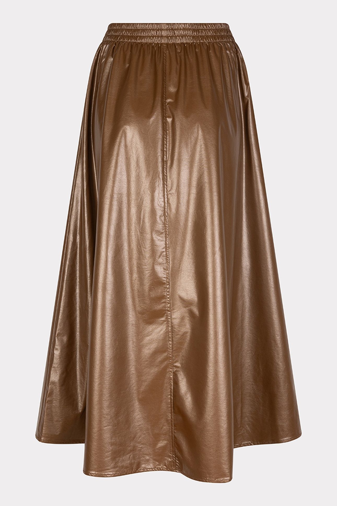 SKIRT LONG METALLIC PU BRONZE METALLIC 6