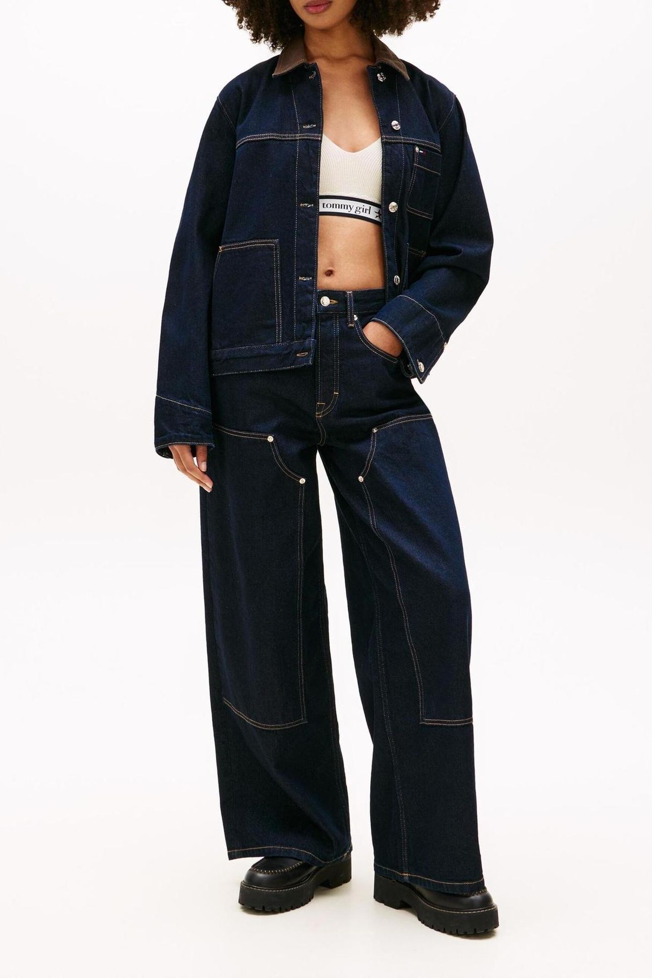 OVERSIZED CHORE JACKET DENIM DARK 3