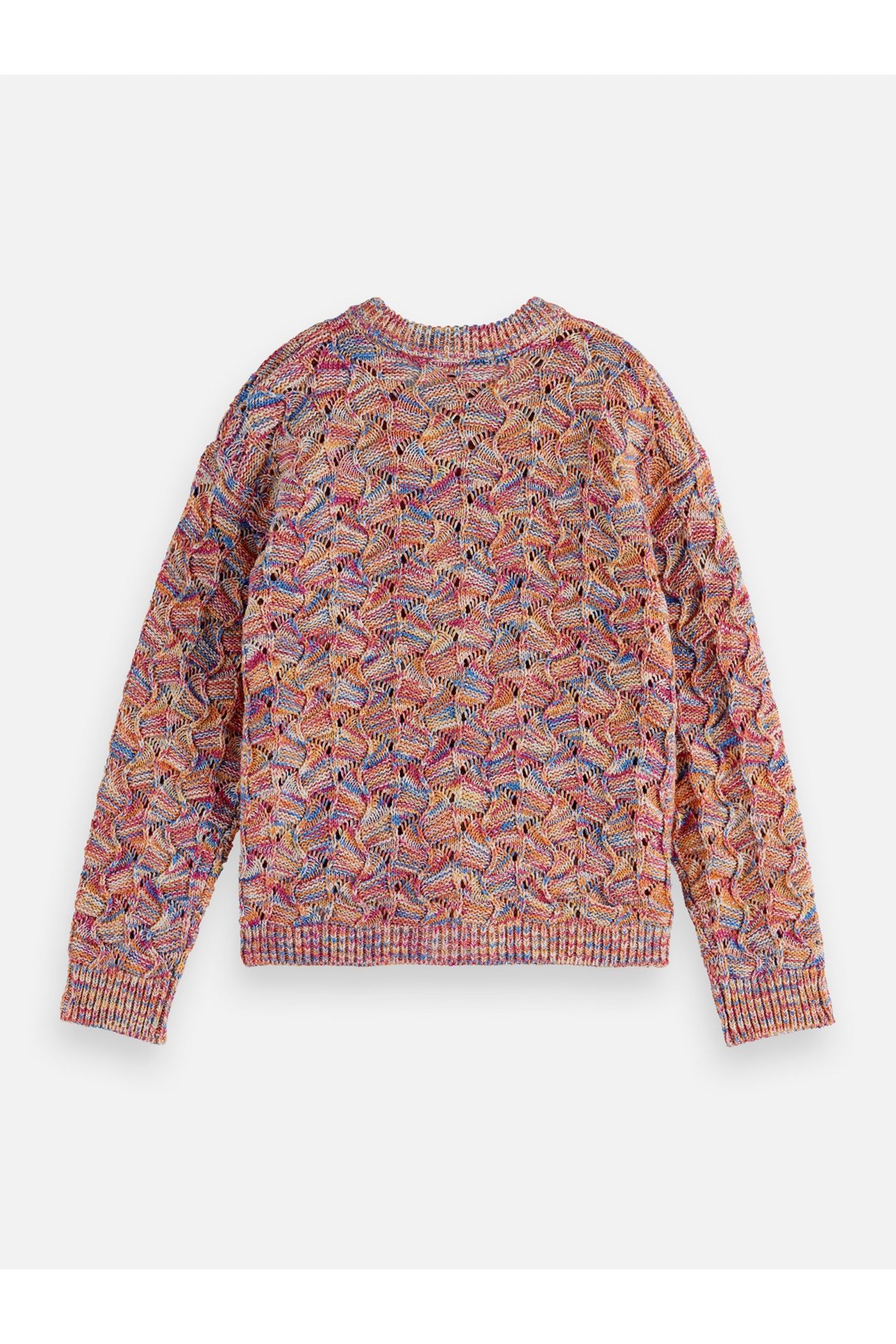 GIRLS MULTICOLOR OVERSIZED CARDIGAN DARK ORANGE 2