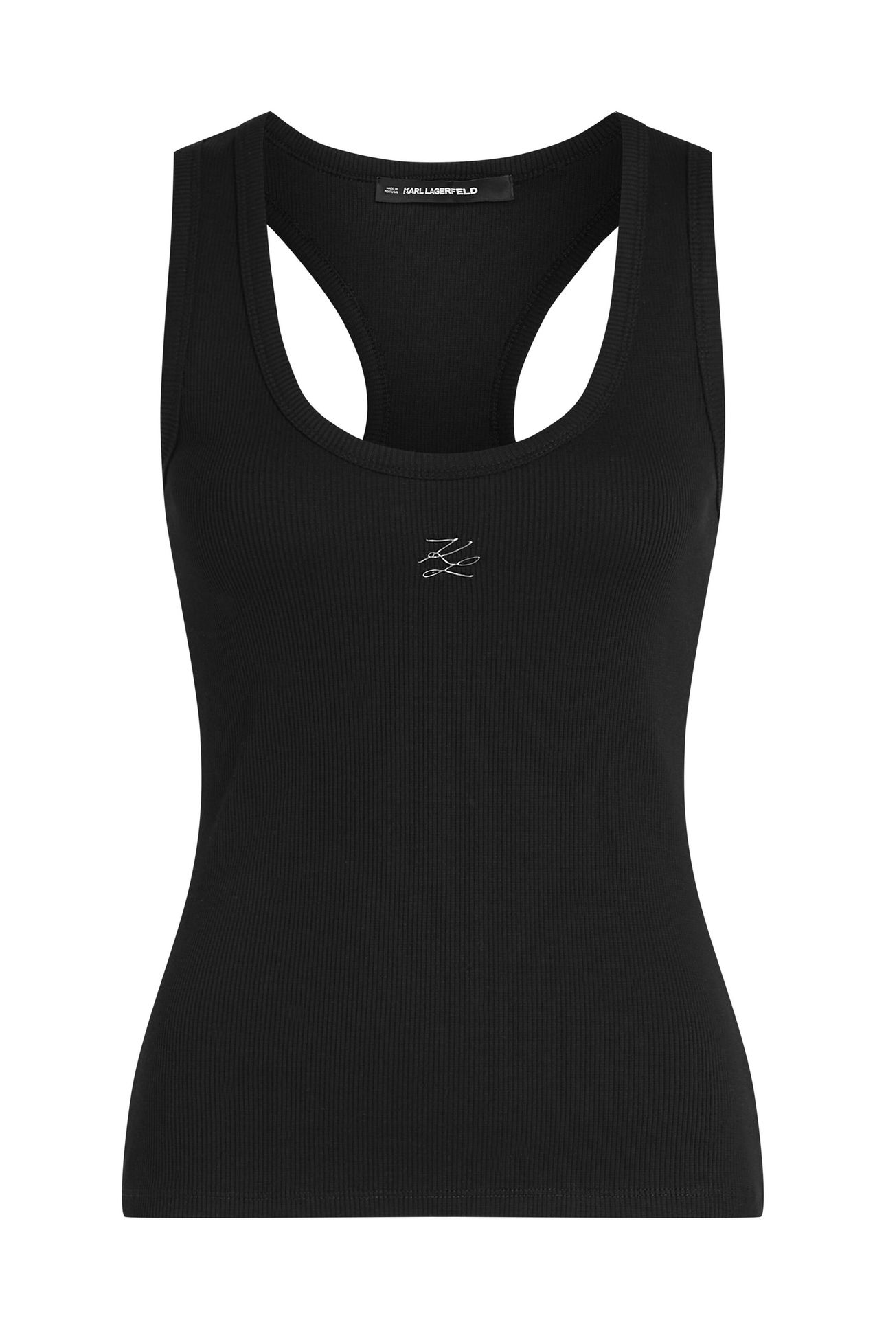 RIBBED TANK TOP BLACK 4