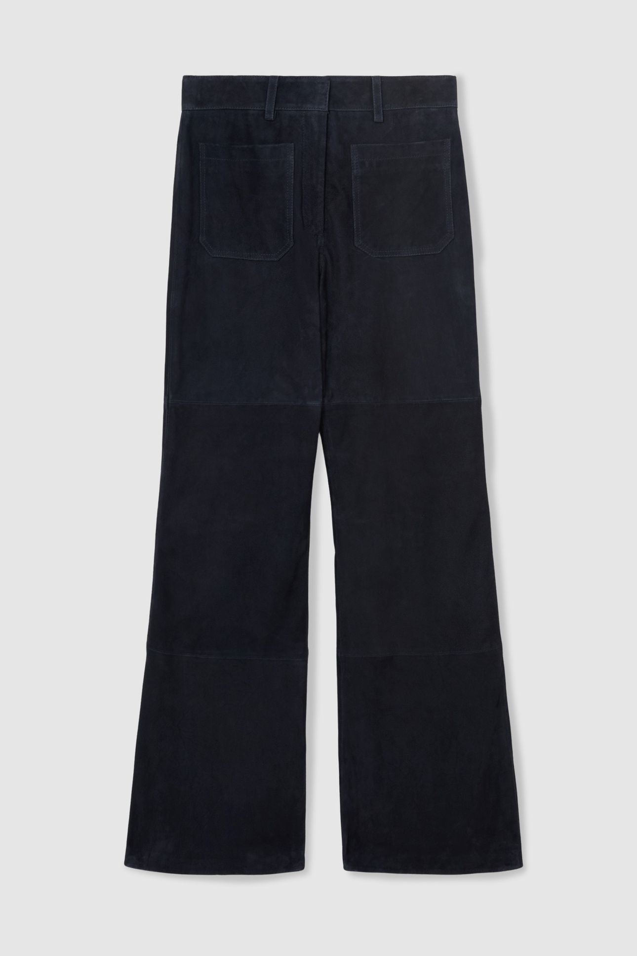 SUEDE FLARE TROUSER NAVY 4