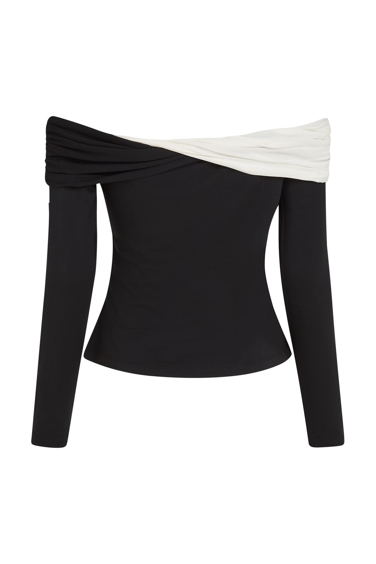 BW ELEGANT LSLV TOP WHITE/BLACK 5