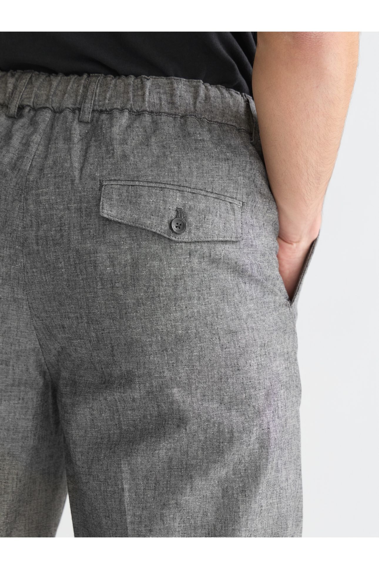 OTIS TAILORED COTTONLINEN RELAXED STRAIGHTFIT JOGGER BLACK 6