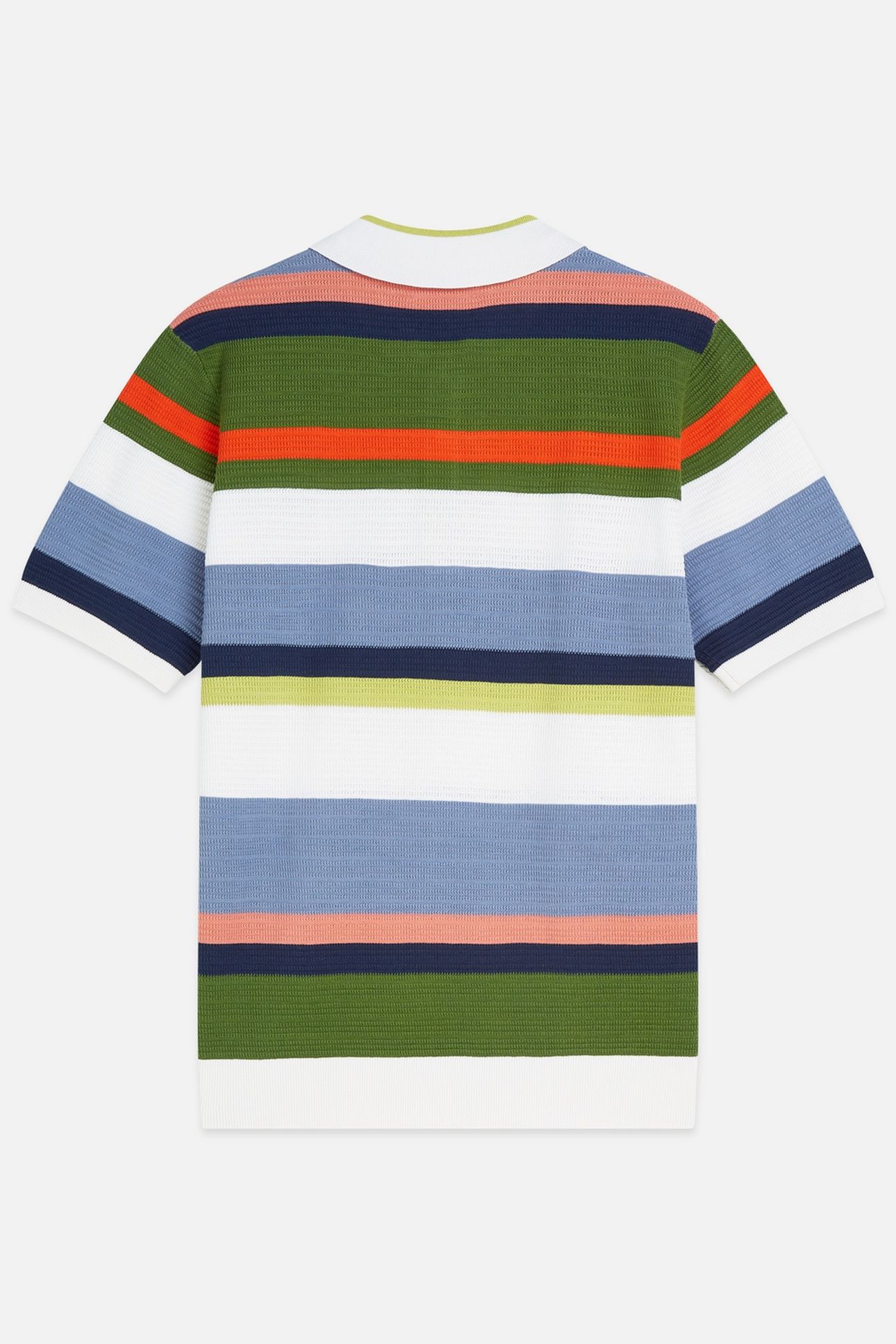 STRUCTURED STRIPED KNITTED POLO WHITE/PASTEL 2