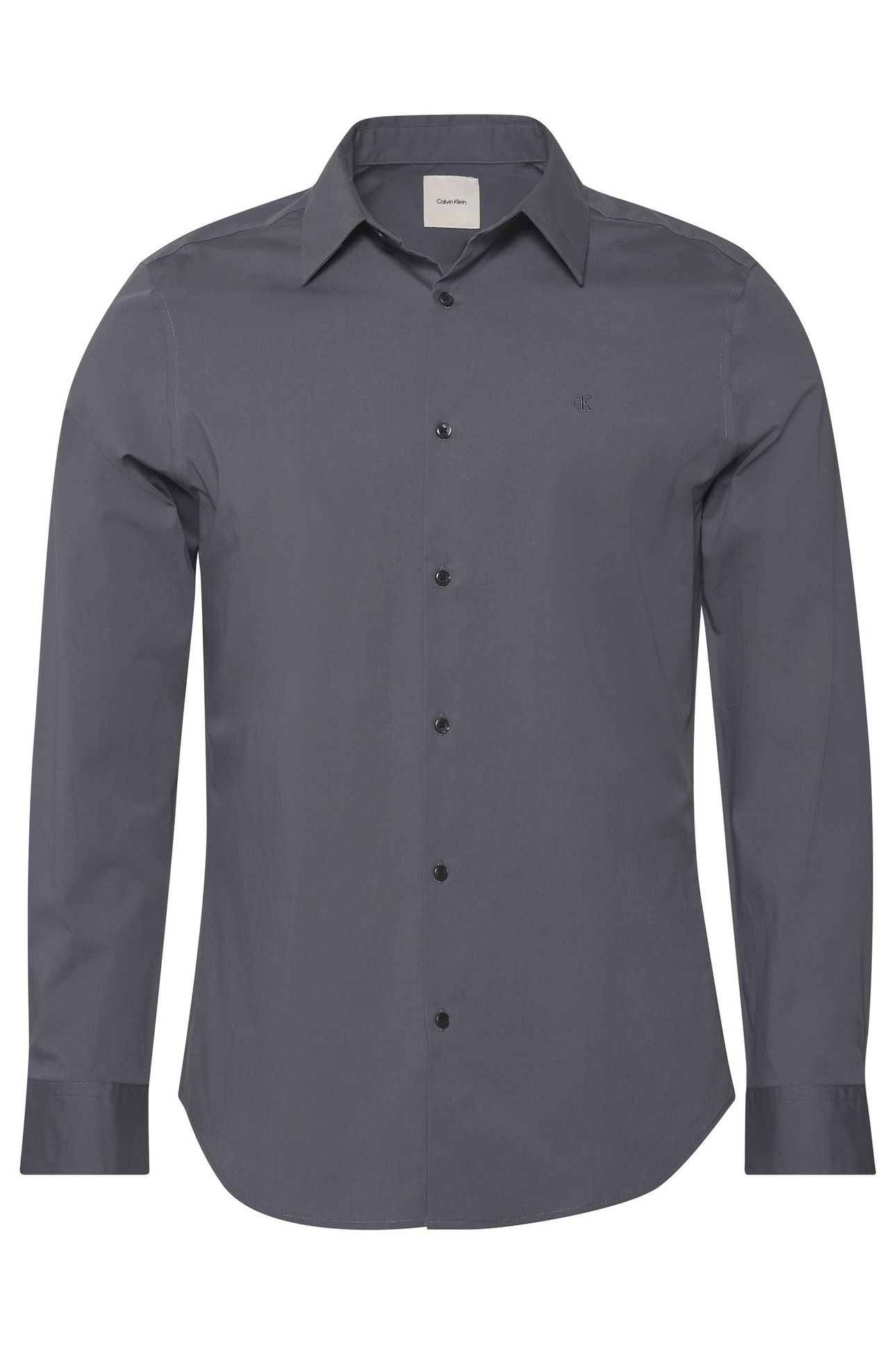 LS SOLID STRETCH SHIRT COAL 1