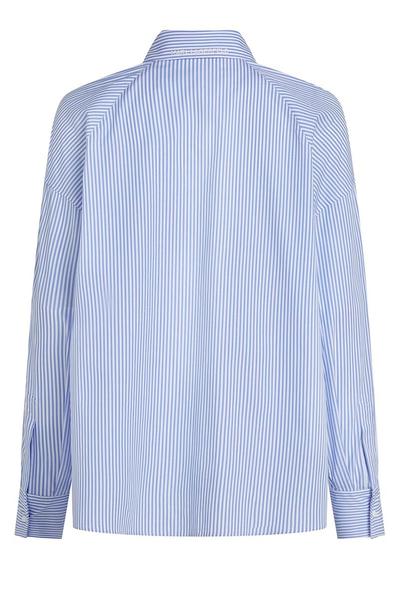 IKON STRIPE BLOUSE WHITE AND BLUE STRIPES 5