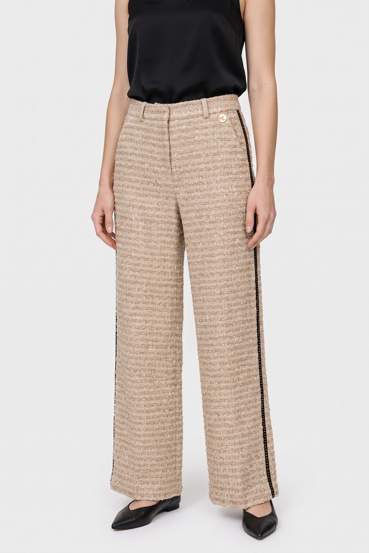 BOUCLE PANTS NOUGAT 1