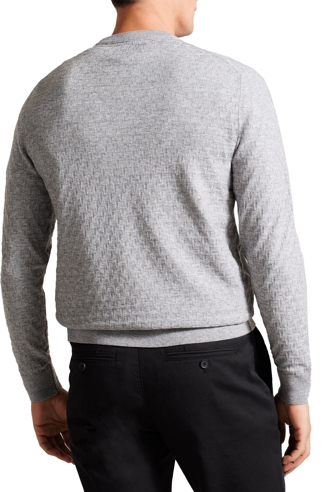LOUNG LS T STITCH CREW NECK GREY-MARL 3