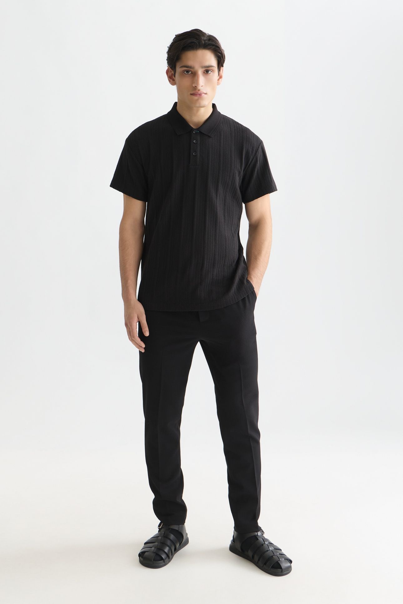 FINCH STRETCH SEERSUCKER TRAVEL REGULAR TAPEREDFIT JOGGER BL 3