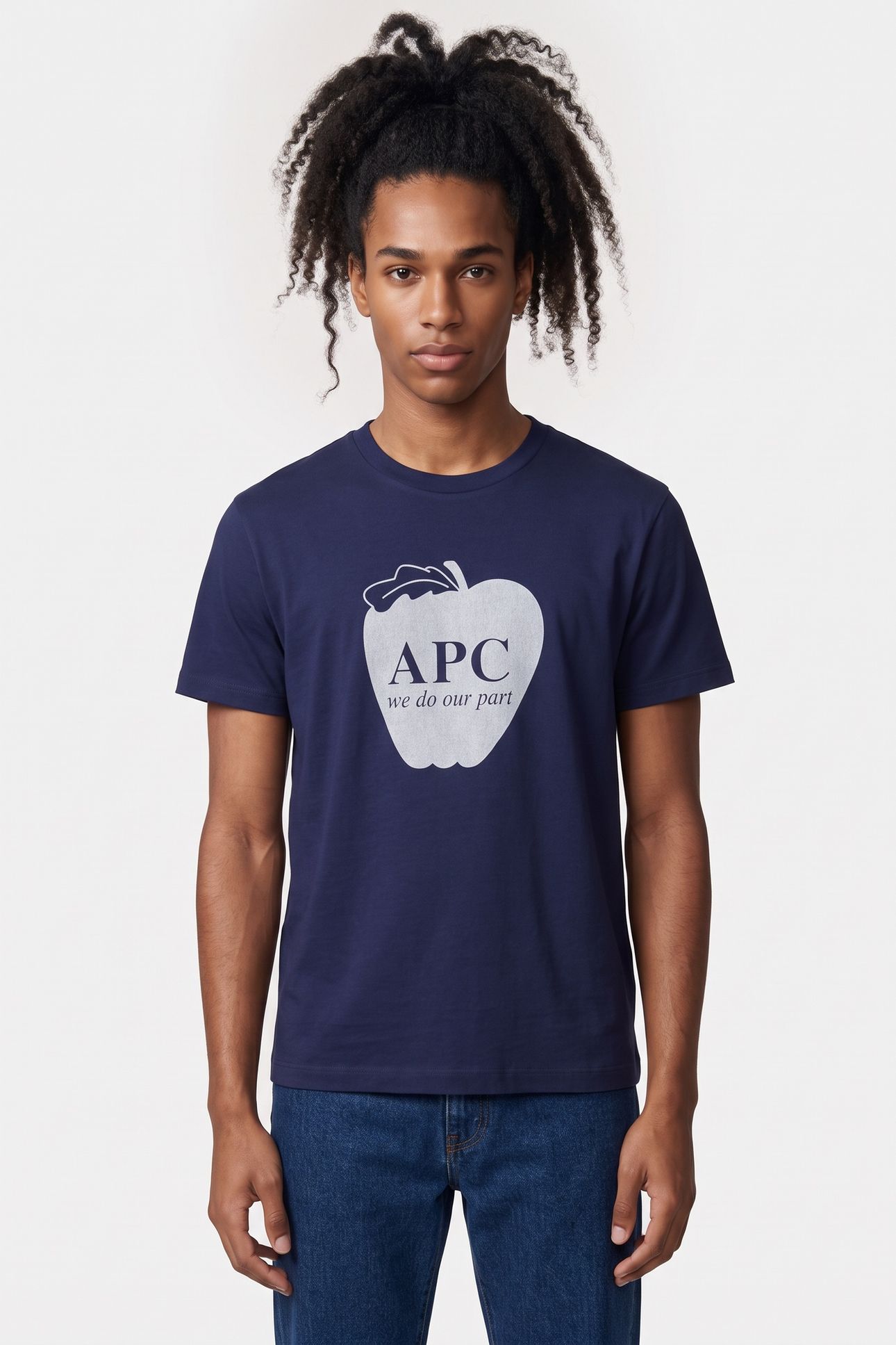 UNISEX T-SHIRT SHORT SLEEVE APPLE INDIGO 3